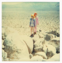 Vintage On the Rocks - Contemporary, Figurative, Woman, Polaroid, Photograph, Landscape
