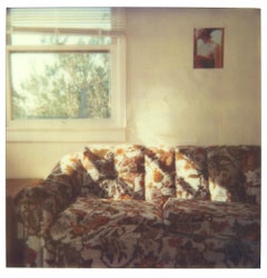 Retro Orange Flowered Couch (29 Palms, CA) - Polaroid, Contemporary