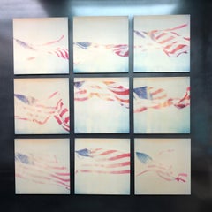 Colores primarios - Contemporáneo, Abstracto, Paisaje, EE.UU., Polaroid, Bandera