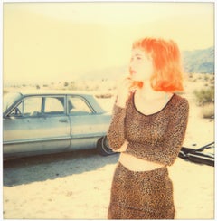 Radha in Leopard Dress (29 Palms, CA) - Contemporary, Figurative, Polaroid