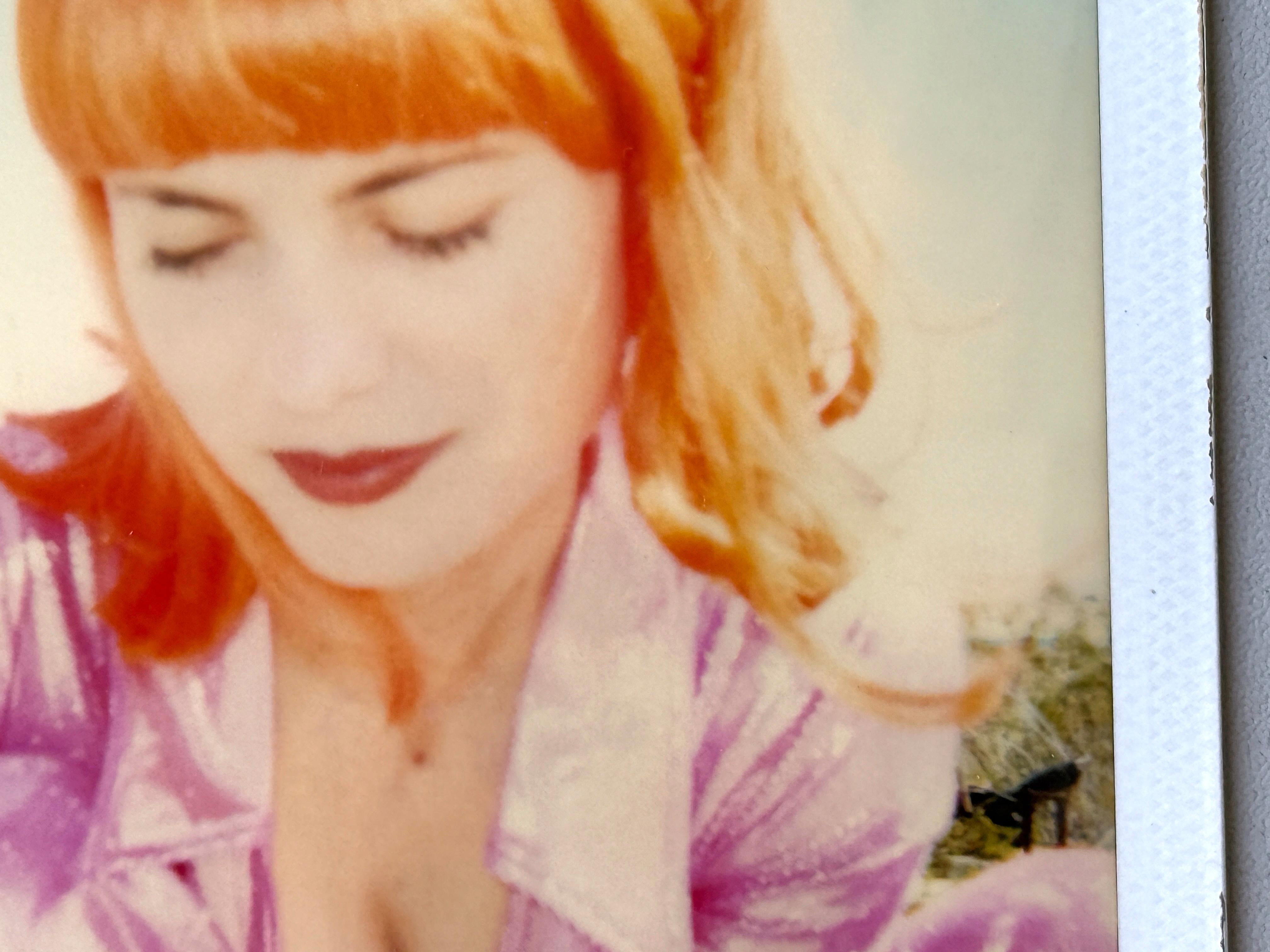 Radha Pink (29 Palms, CA) - Original Polaroid Unique Piece - Beige Color Photograph by Stefanie Schneider