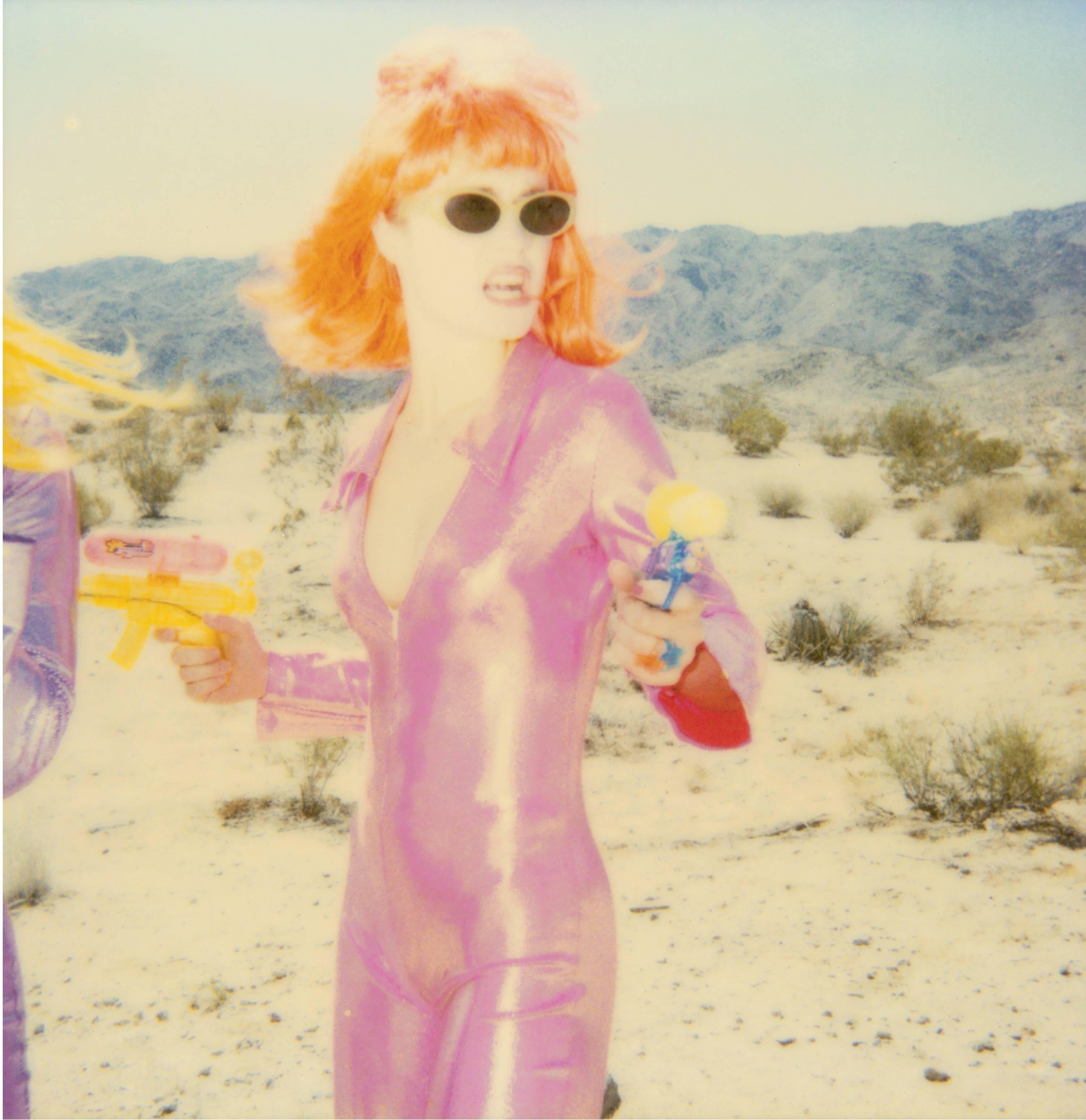 Stefanie Schneider Portrait Photograph - Radha Shooting I (starring Radha Mitchell) - Polaroid, 21st Century, Pop Art