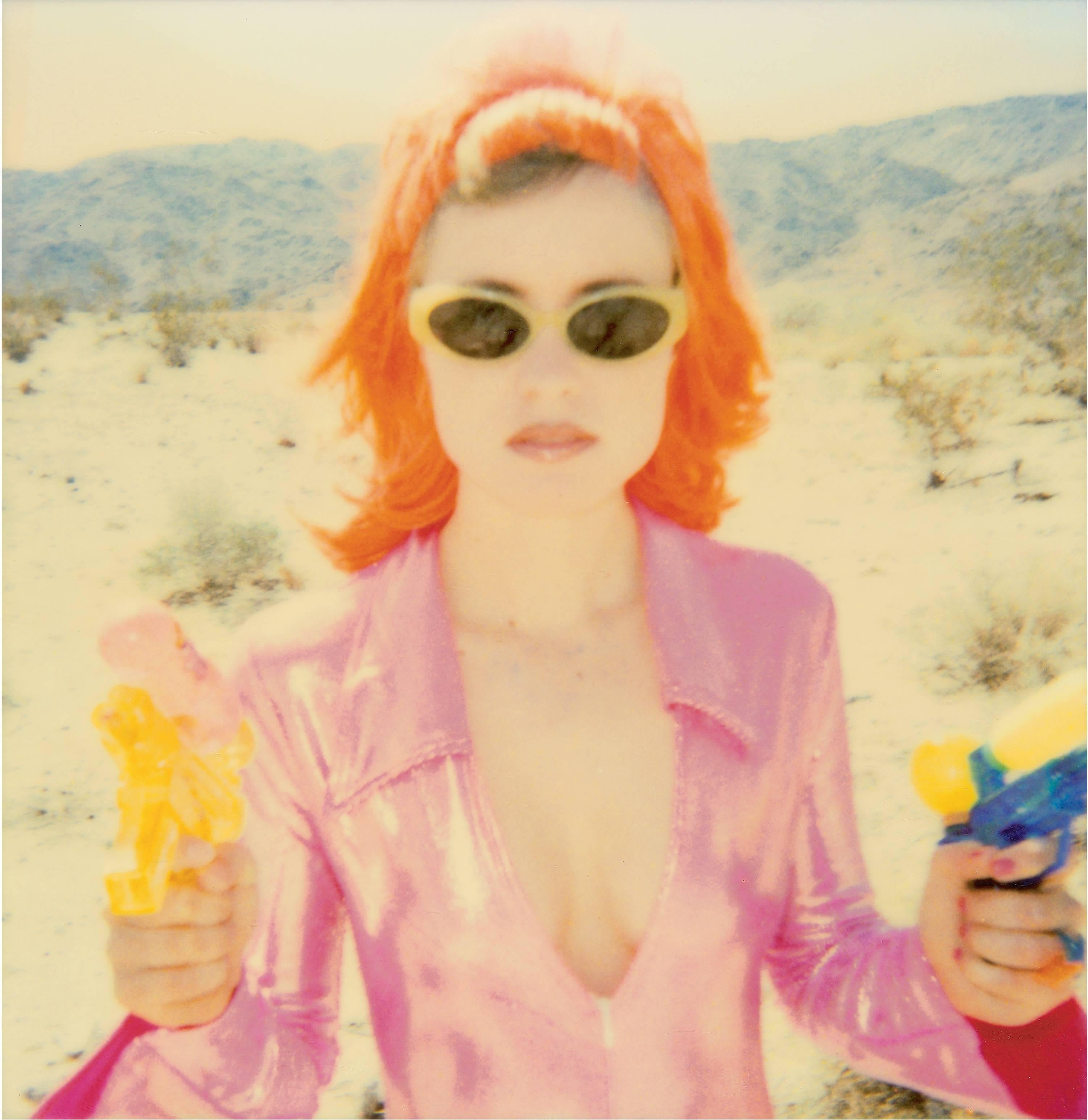 Stefanie Schneider Color Photograph - Radha Shooting II (Long Way Home) - 21st Century, Polaroid, Pop-art, Color