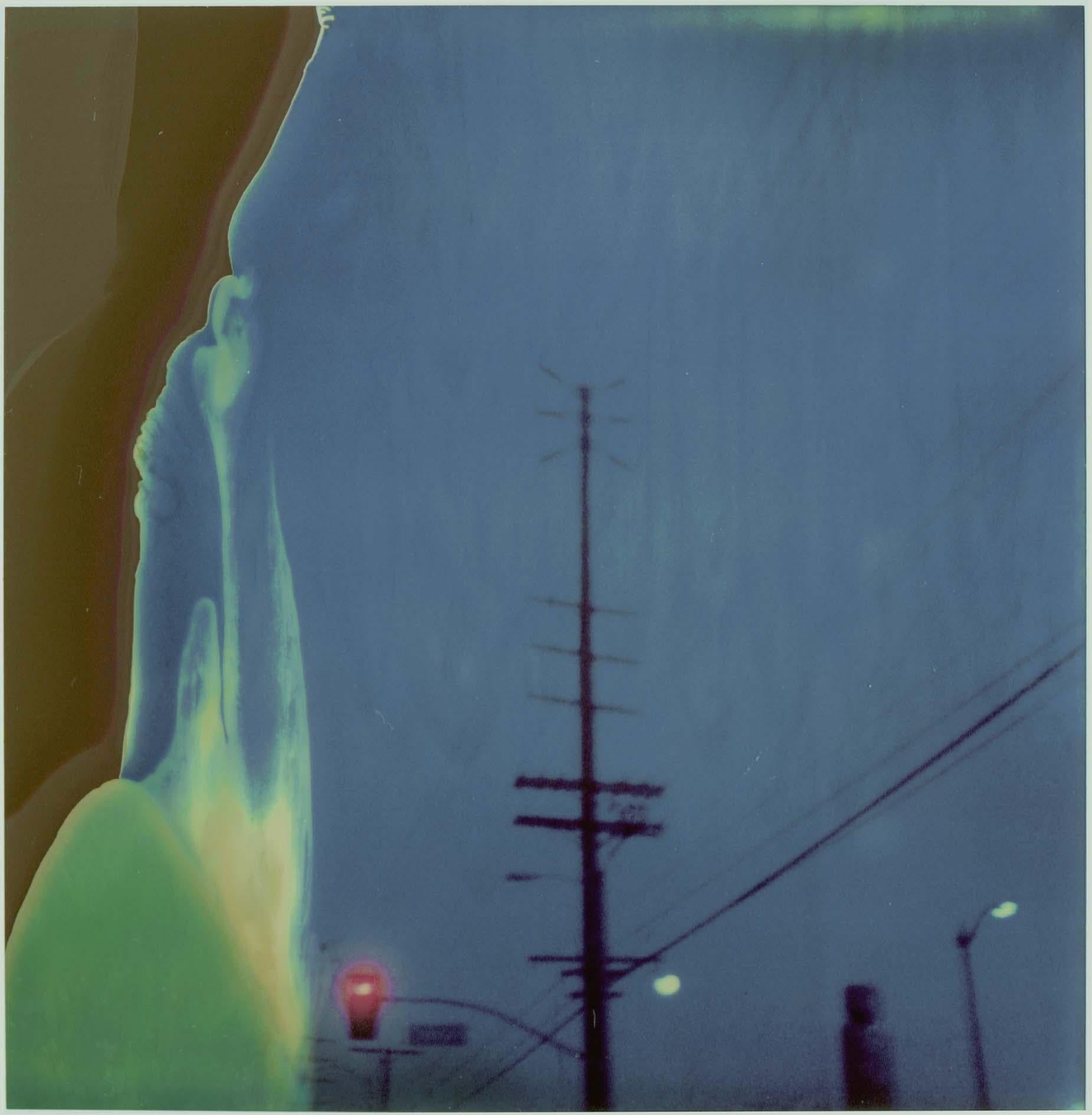 Stefanie Schneider Color Photograph - Red Light - Mindscreen 07 (Night on Earth) - 21st Century, Polaroid, Abstract