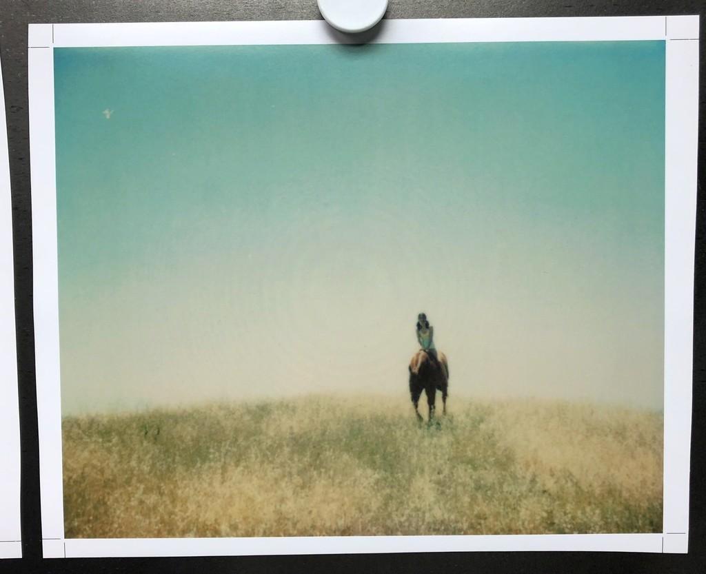 Stefanie Schneider Landscape Photograph - Renée's Dream (Days of Heaven), no 6 - Contemporary, Polaroid, Horse, Women