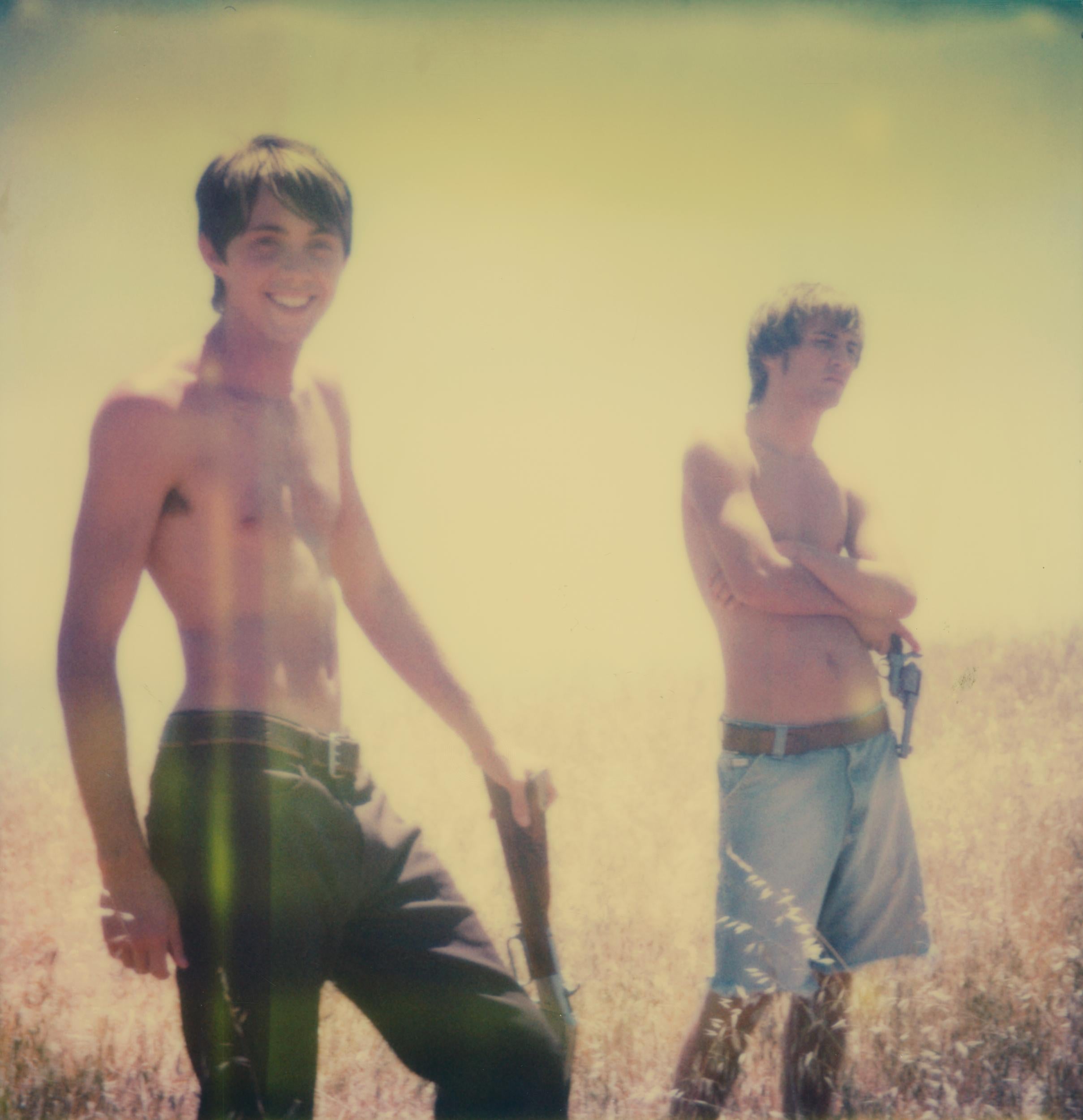 Stefanie Schneider Figurative Photograph - Renée's Dream - The Boys (Days of Heaven) - Landscape, Horse, Boys