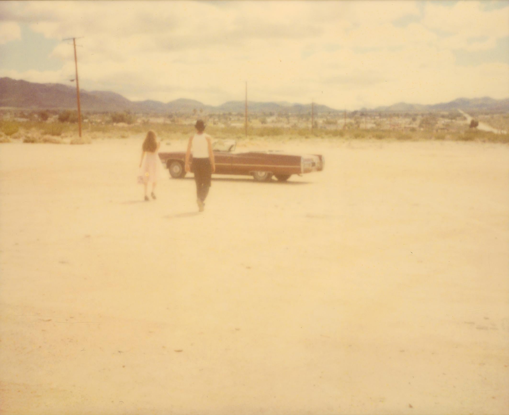 Running in front of Church (Sidewinder) 4 pieces based on 4 Polaroids, analog For Sale 1