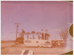 Zeitgenössische Landschaft, Polaroid von Salton Baptistes (Kalifornien Badlands)