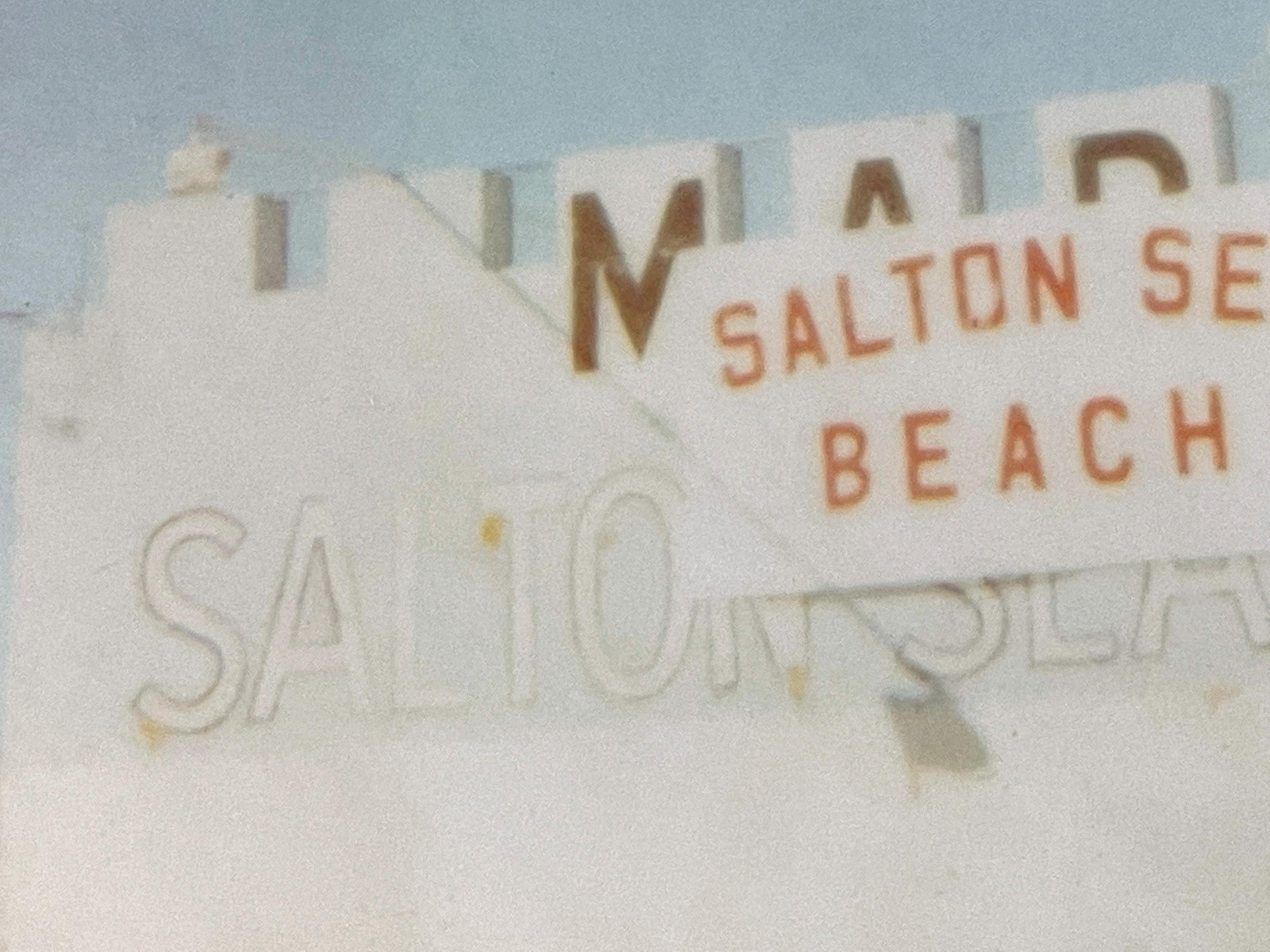 Salton Sea Marina (California Badlands) - Polaroid, Landscape, Contemporary - Gray Landscape Photograph by Stefanie Schneider