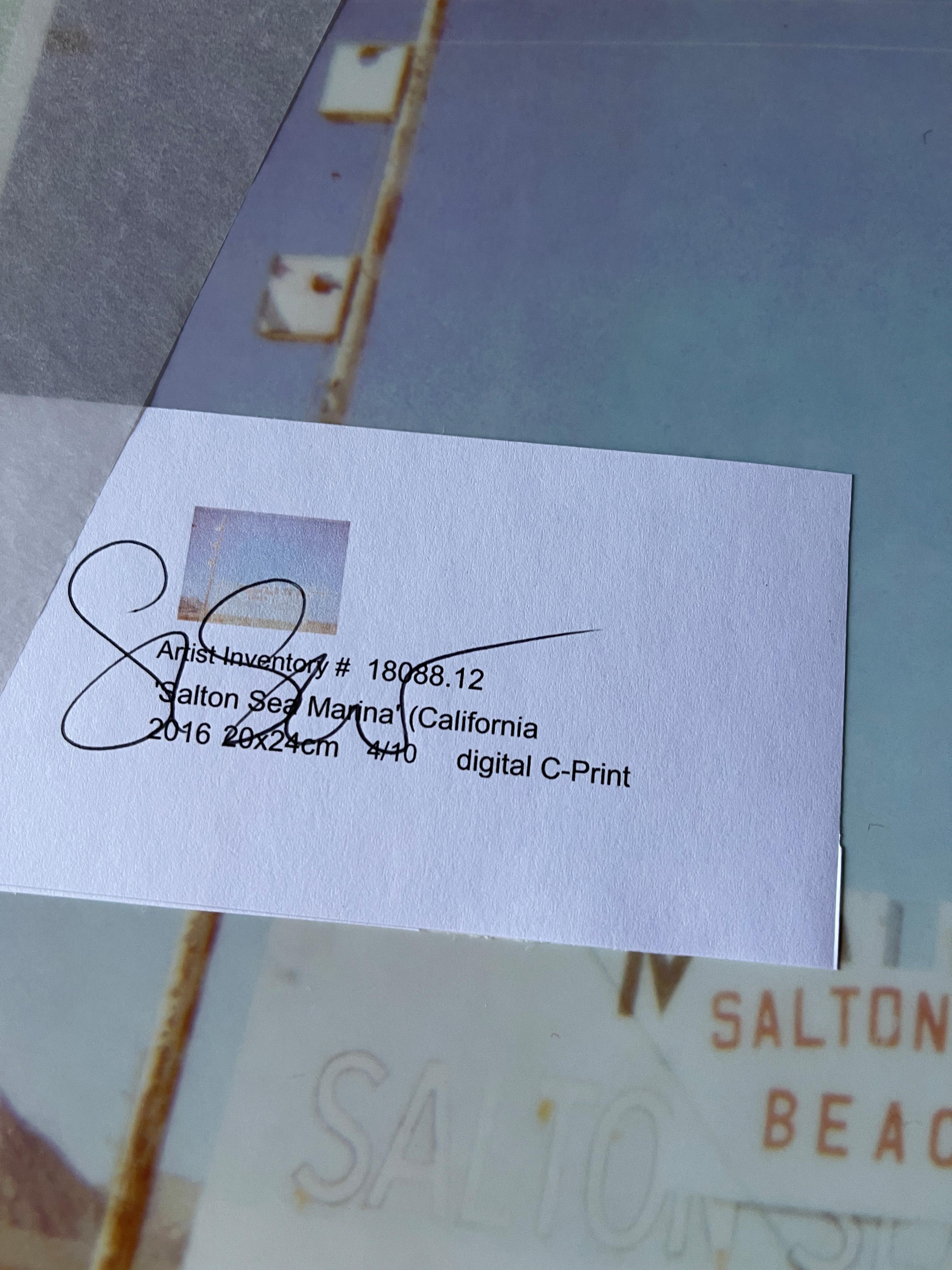 Salton Sea Marina (California Badlands) - Polaroid, Landscape, Contemporary For Sale 3
