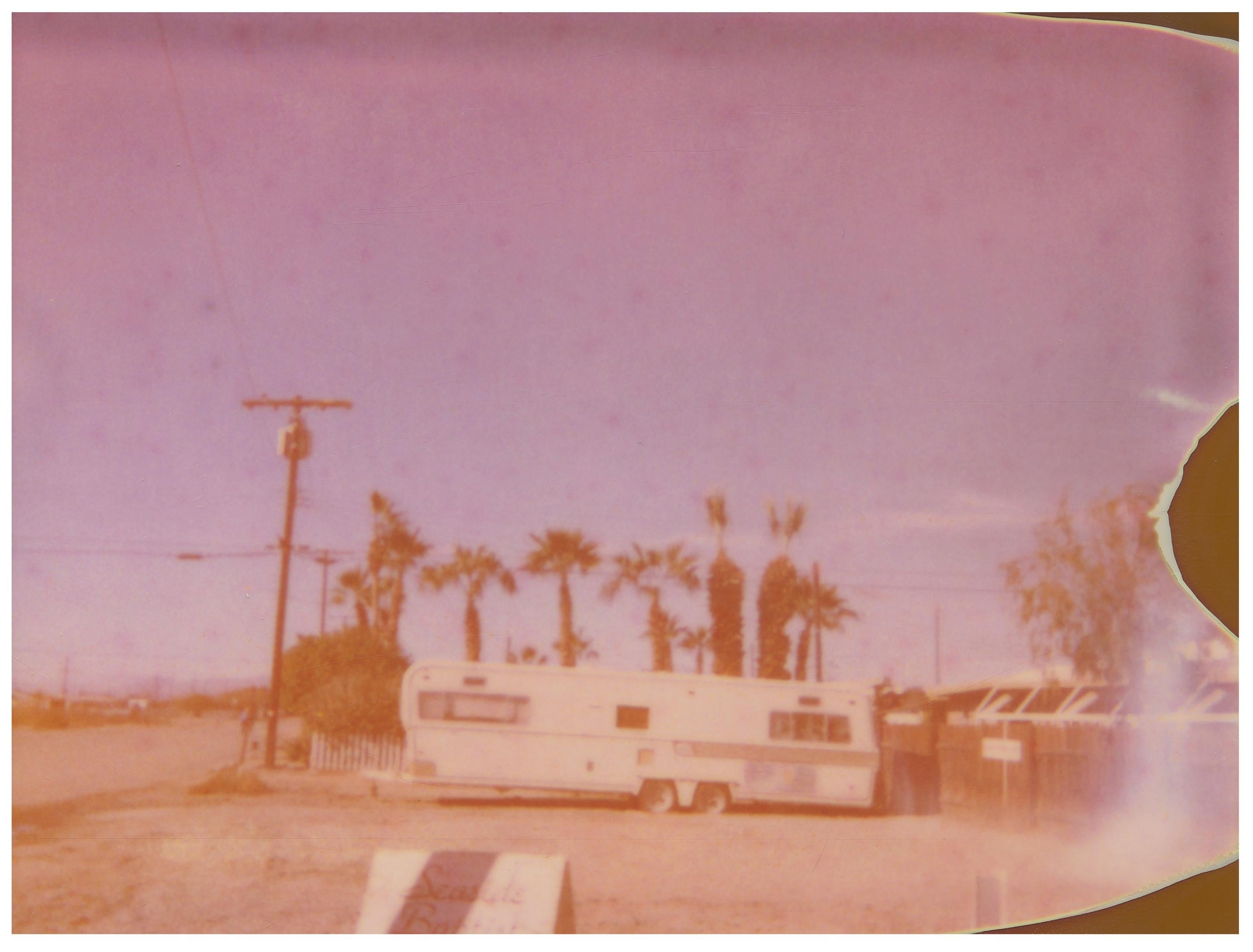 Stefanie Schneider Color Photograph - Seaside Baptists (California Badlands) - analog, mounted, polaroid, contemporary