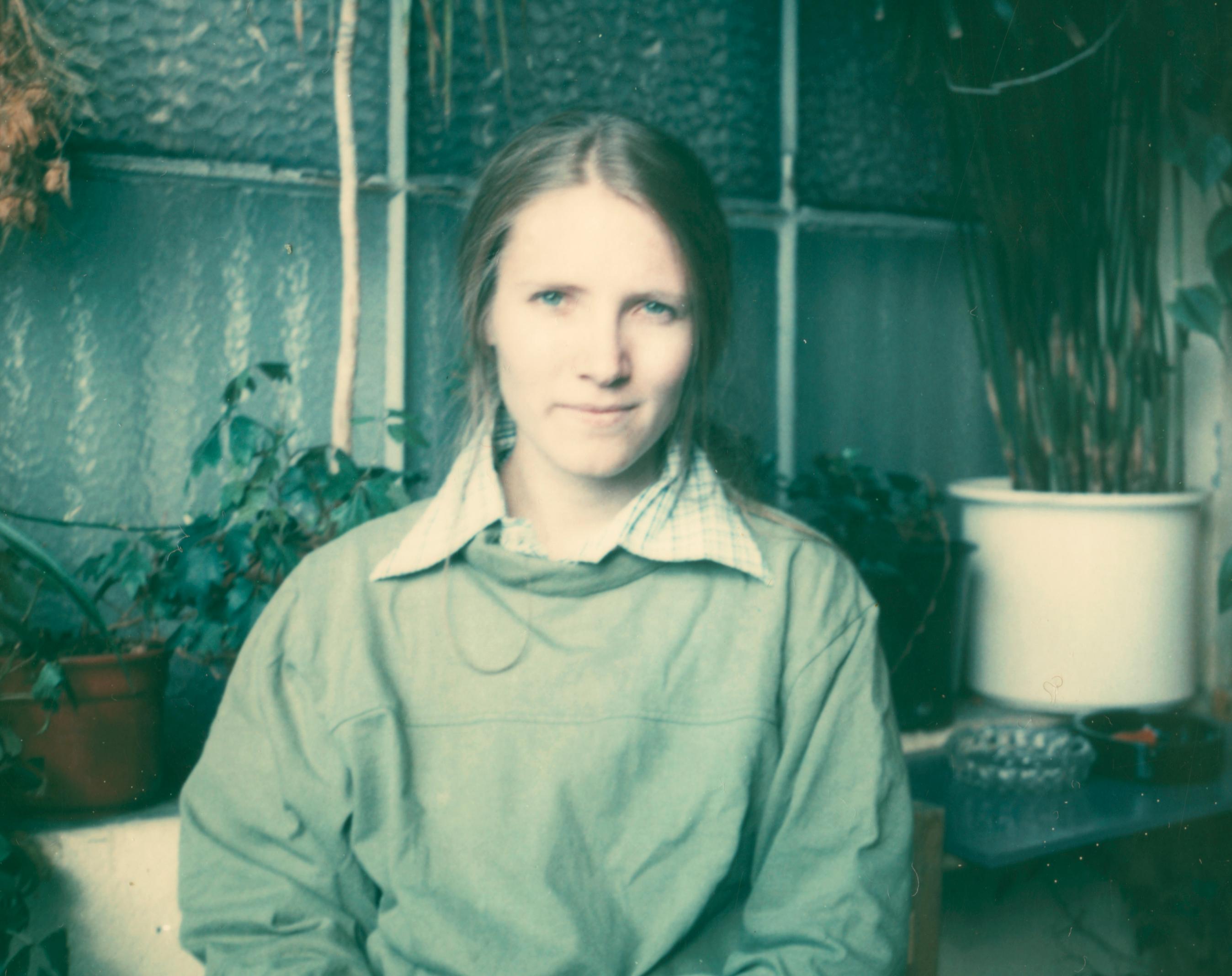 Self Portrait in Green, 1993 - Contemporary Photograph by Stefanie Schneider