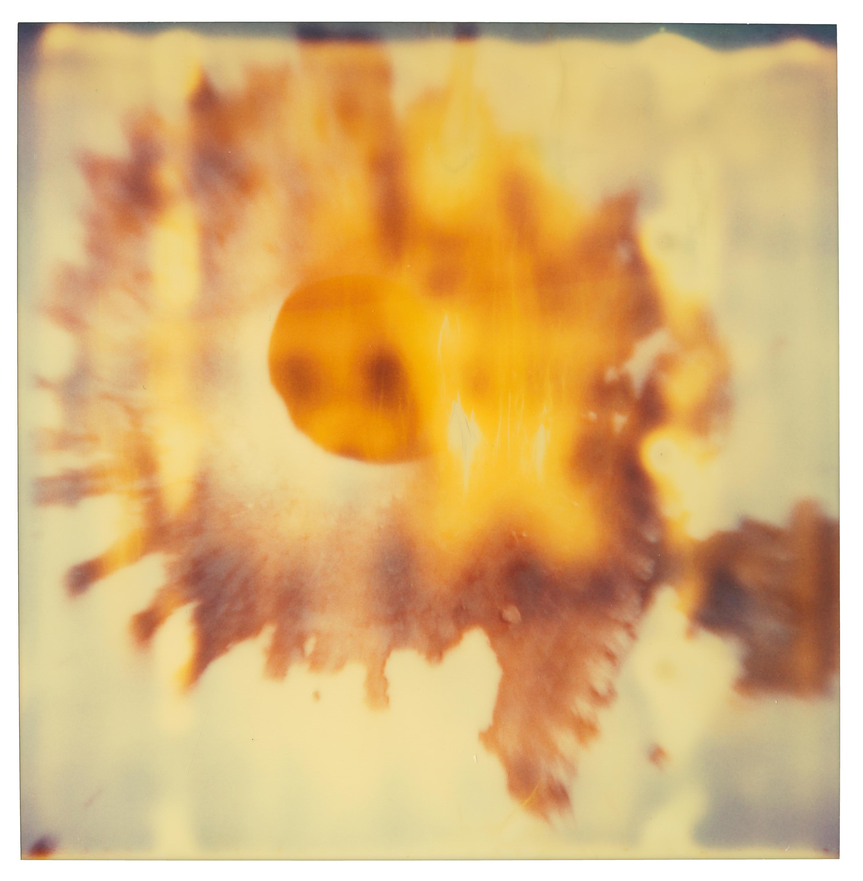 Shells and Impact (Wastelands) - mounted - Contemporary, Abstract, Polaroid - Beige Color Photograph by Stefanie Schneider