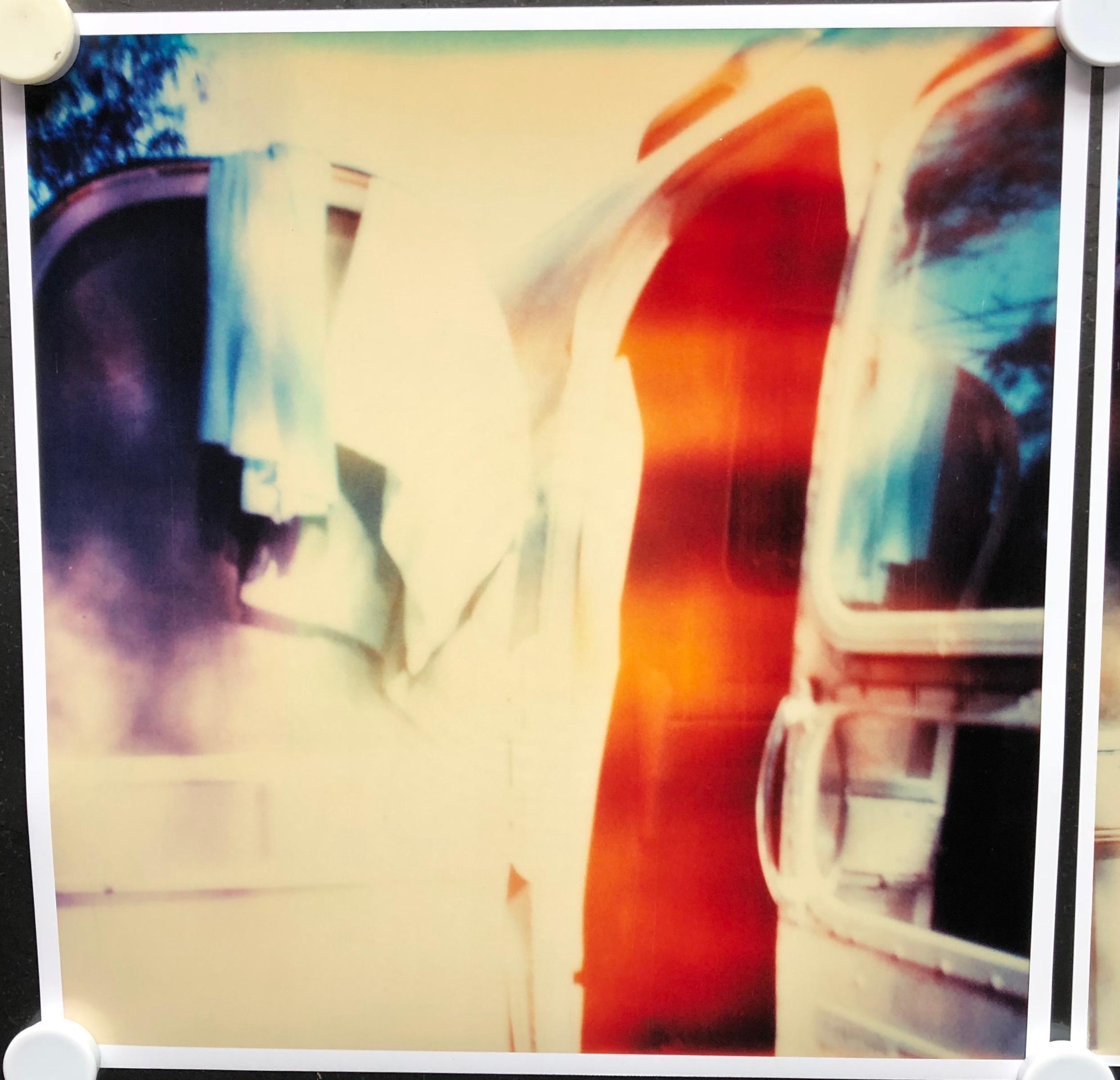 Sidewinder, triptych - 2005
38.5 x 38 cm each, installed 38.5 x 124cm,
Edition of 5, 

Analog C-Print, hand-printed by the artist,
based on the 3 Polaroids
Artist Inventory 3017.01, 
Not mounted.

About Sidewinder:

