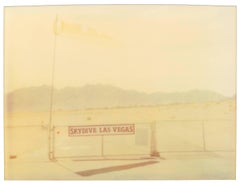 Retro Skydive (Vegas) - Polaroid, analog, Contemporary, 20th Century, Landscape