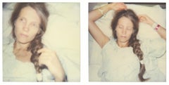 Sleep (Burned) diptych - Polaroid, Contemporary, 21st Century, Portrait