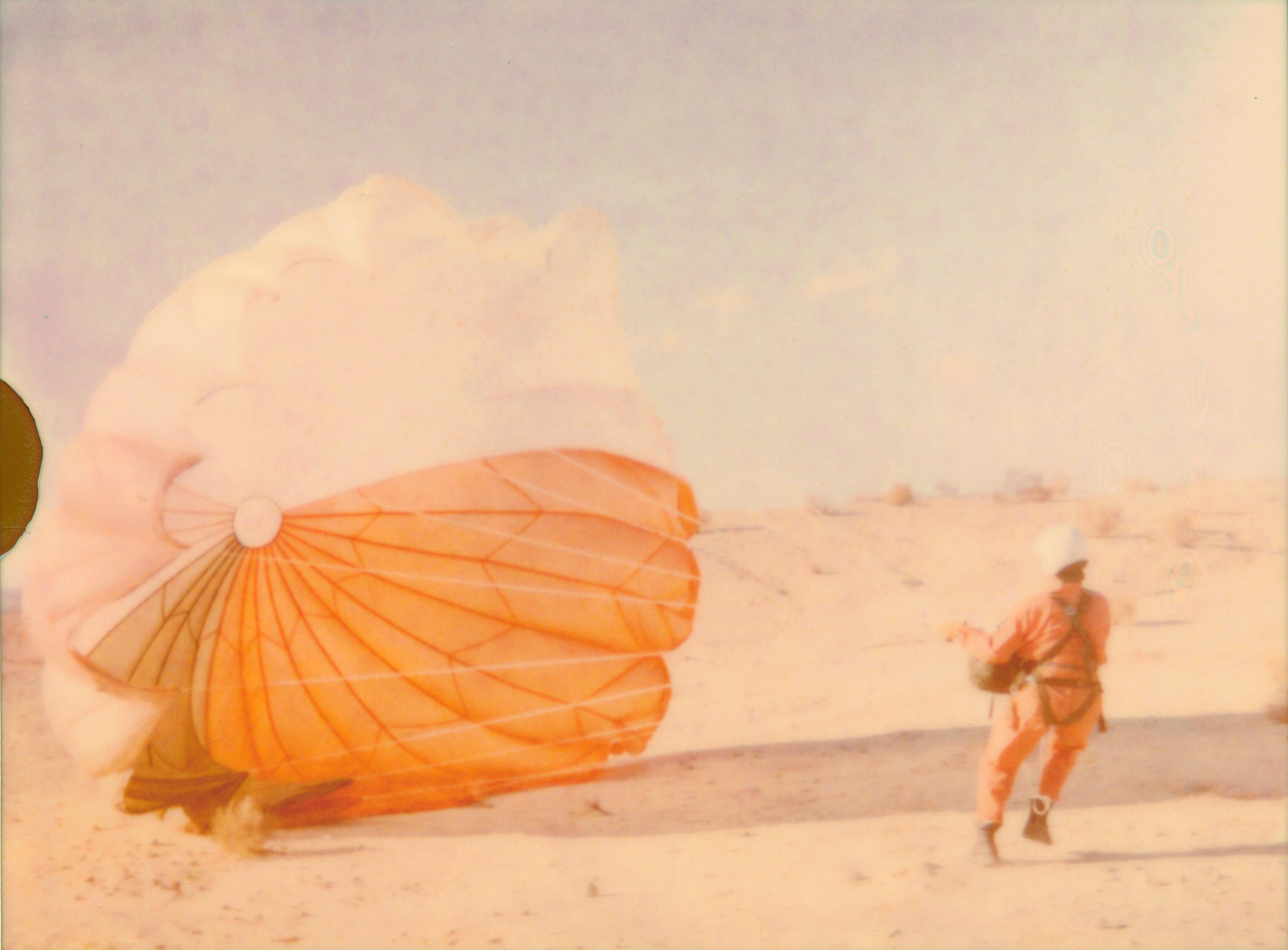 Stefanie Schneider Figurative Photograph - Smoke Jumper Ballet (29 Palms, CA) - Polaroid, 21st Century, Contemporary