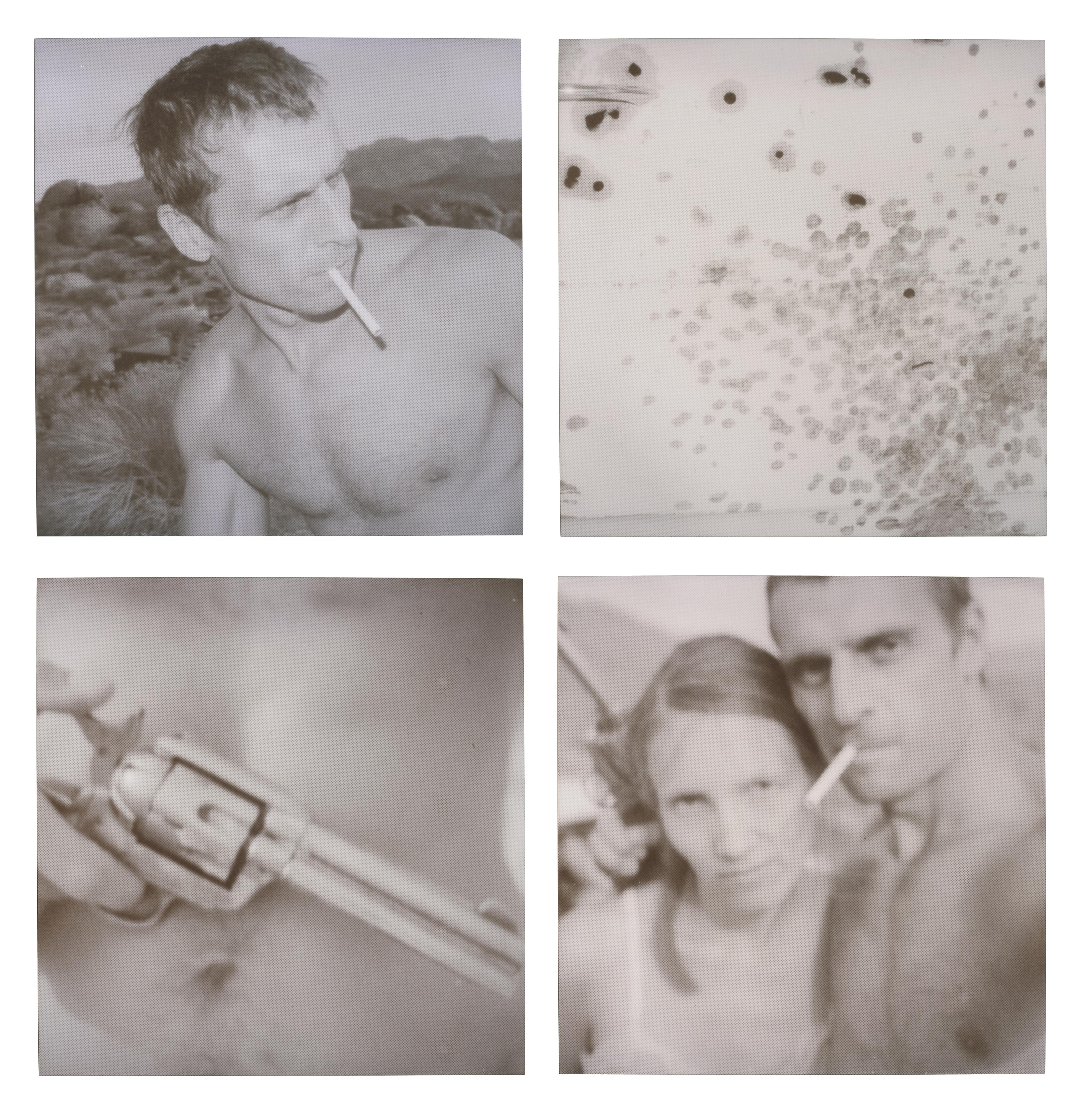 Stefanie Schneider Black and White Photograph – Snap-15 Minutes of Fame (Wastelands) - analog, nicht montiert, Polaroid