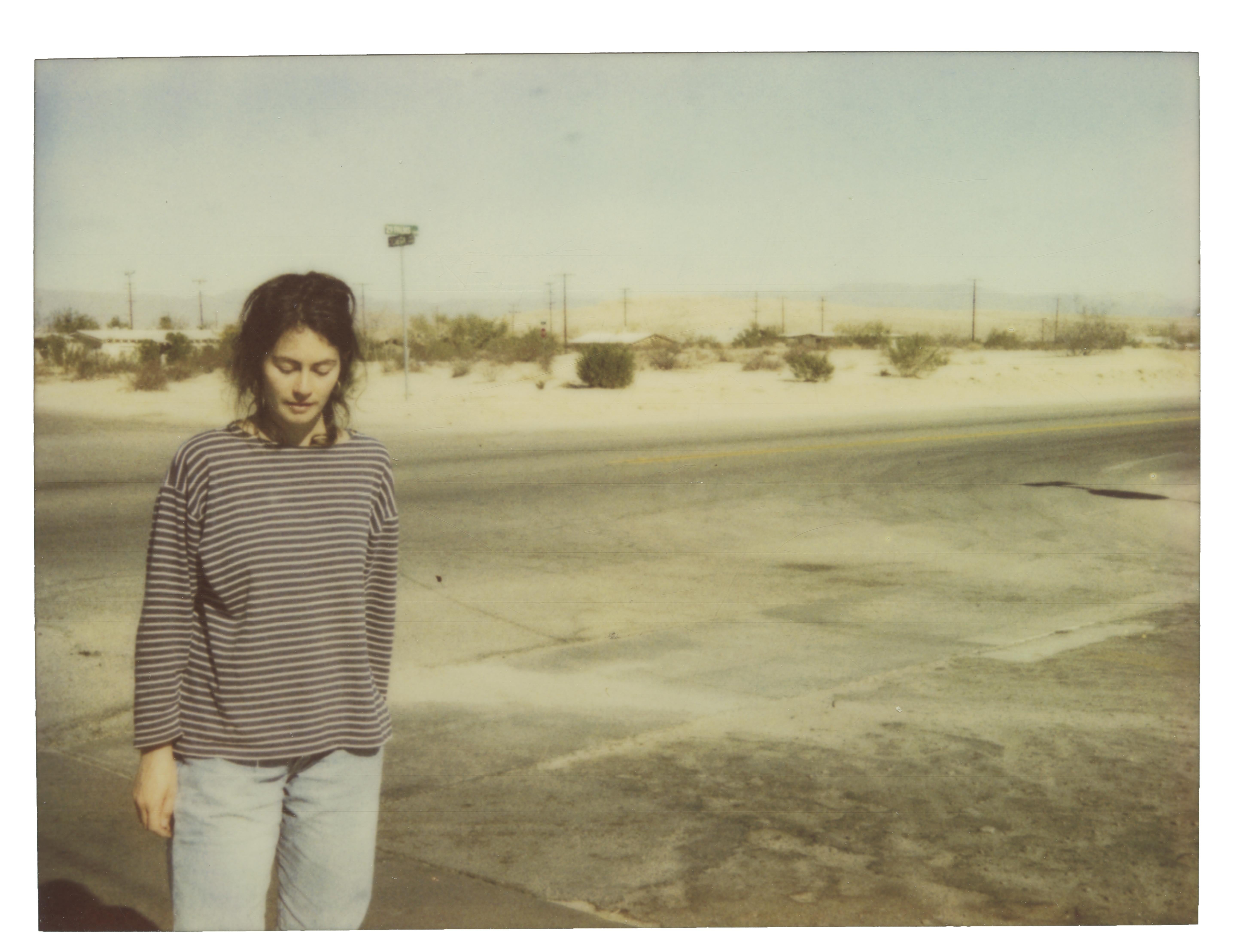Stefanie Schneider Portrait Photograph - Stefanie on 29 Palms Highway - Spring Sale - 20th Century, Women, Polaroid