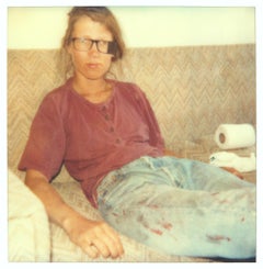 Stefanie on Sofa beaten (29 Palms, CA) - Analog, Polaroid, Contemporary