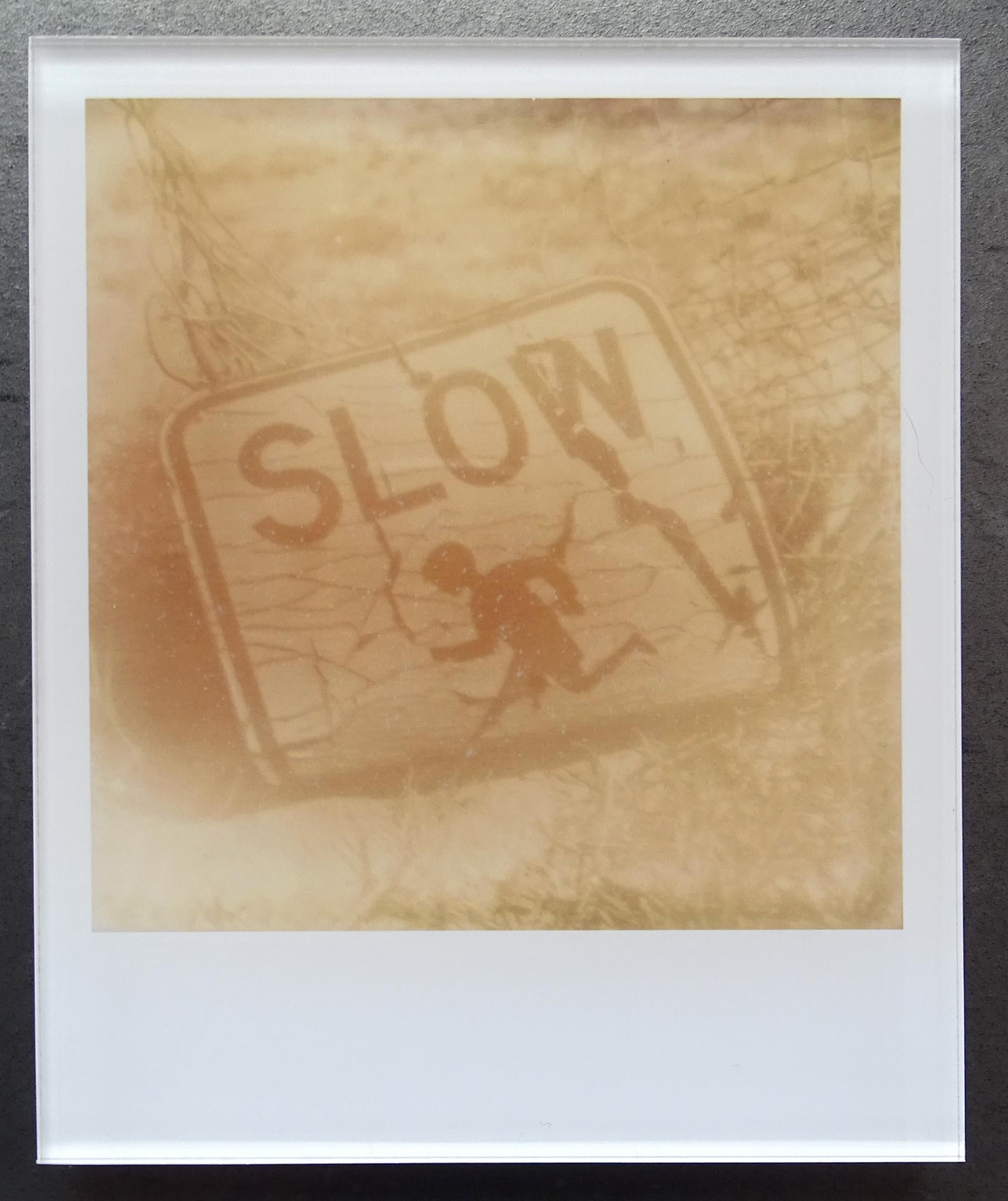 Stefanie Schneider's Minis
Slow (Oxana's 30th Birthday), 2008

Signed and signature brand on verso.
Lambda digital Color Photographs based on a Polaroid.
Sandwiched in between Plexiglass (thickness 0.7cm)

Polaroid sized open Editions 1999-2013
10.7