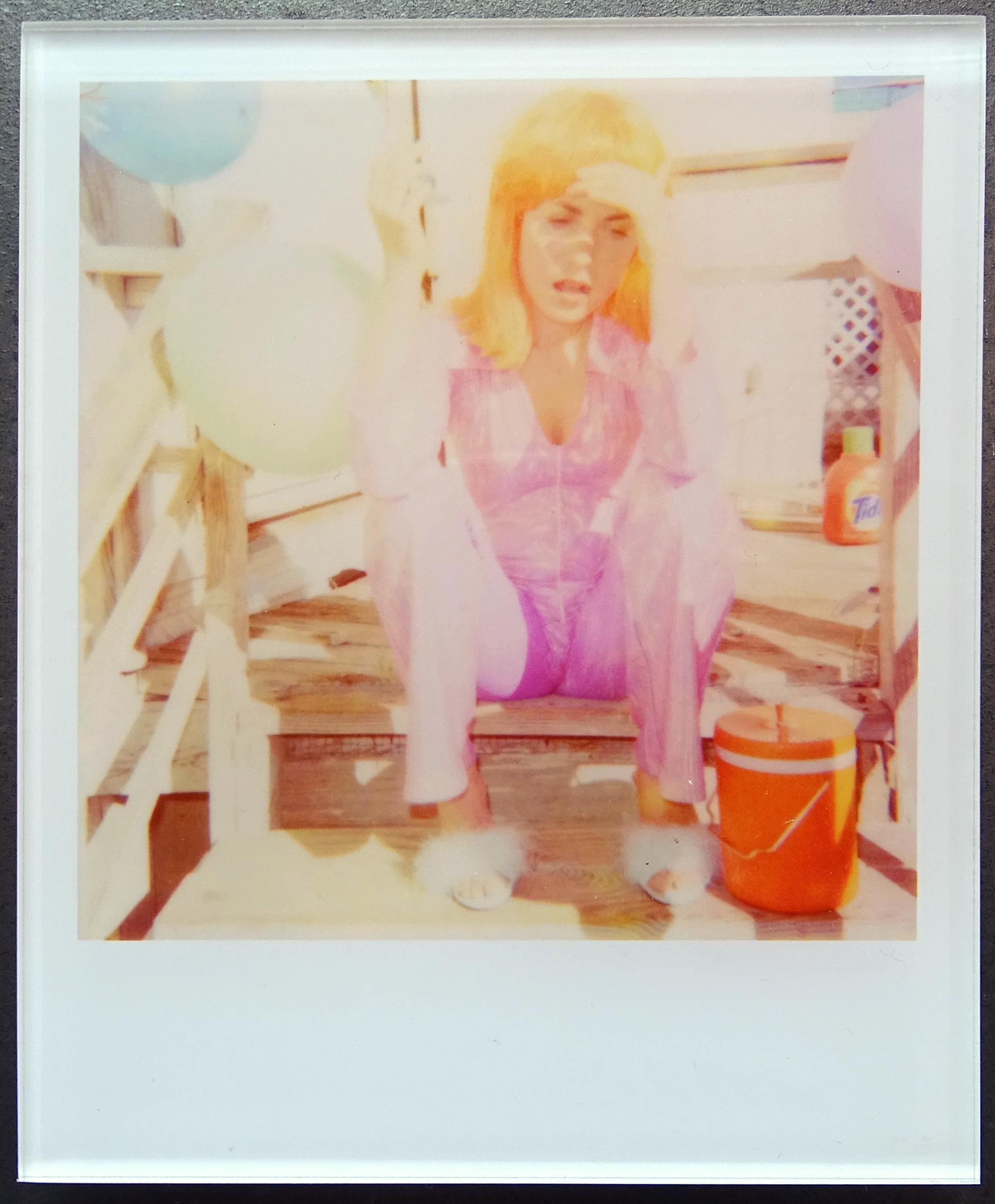 Stefanie Schneider's Minis
Party's over (Oxana's 30th Birthday), 2008
featuring Radha Mitchell

Signed and signature brand on verso.
Lambda digital Color Photographs based on a Polaroid.
Sandwiched in between Plexiglass (thickness 0.7cm)

Polaroid