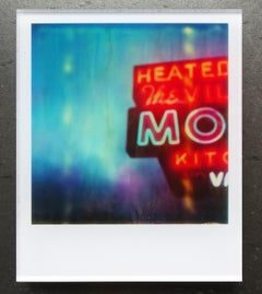 Stefanie Schneider Minis - Village Motel Blue - based on the Polaroid - mounted
