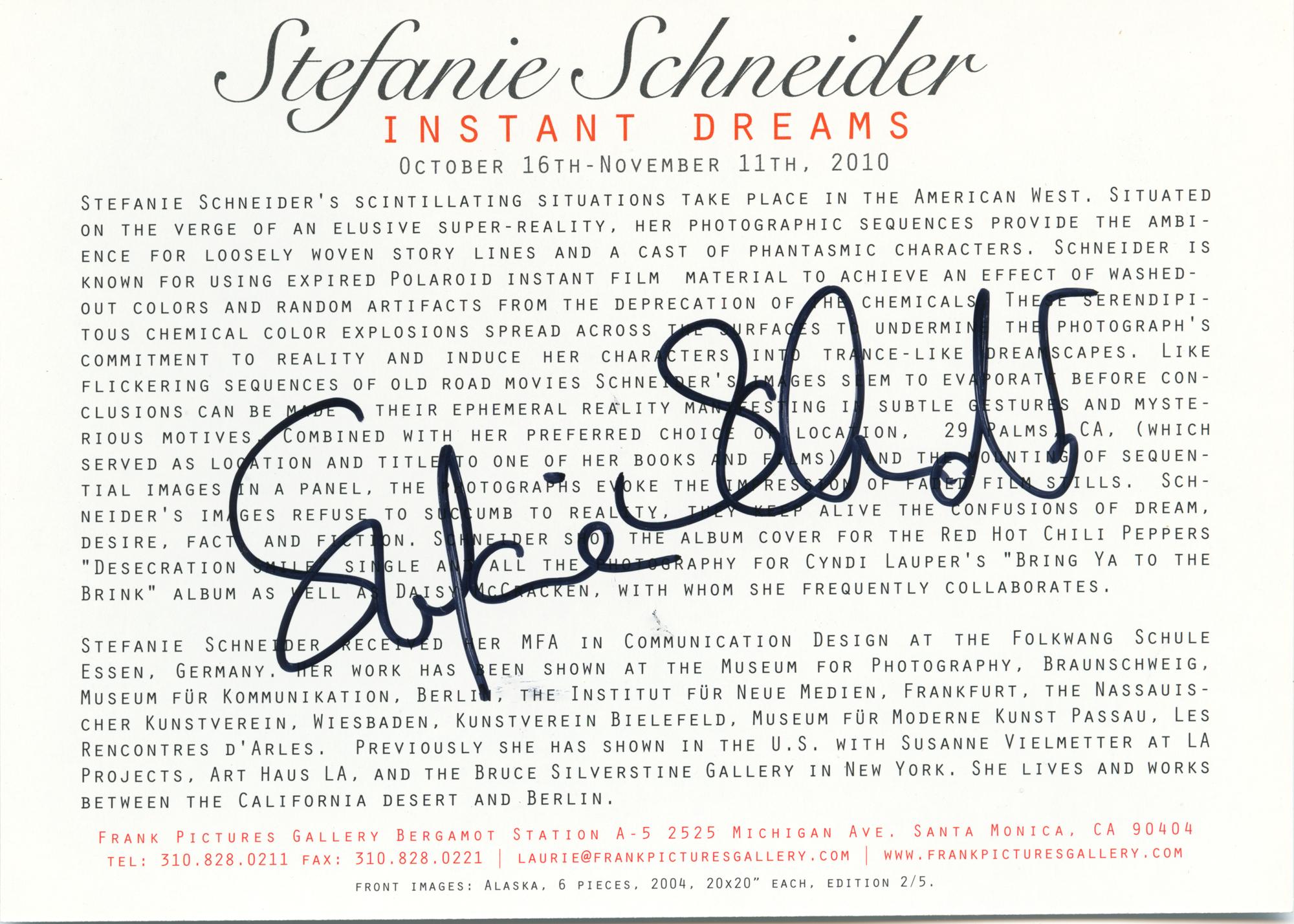 Stefanie Schneider Polaroid sized Minis - 'Hard Luck Princess' - signed, loose For Sale 5