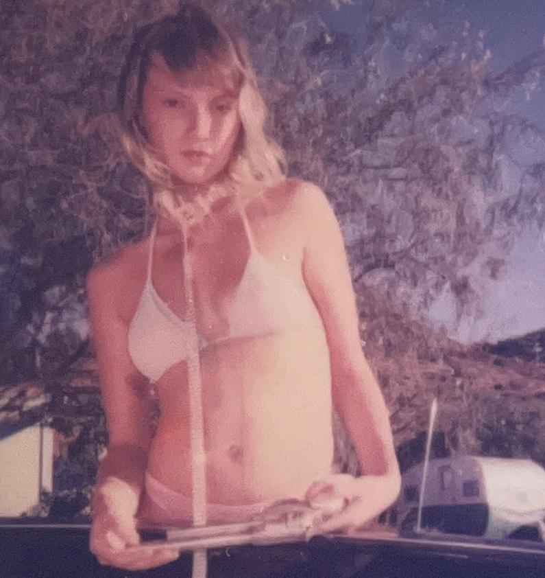Stefanie Schneider Polaroid sized Minis - 'Nastasia with Gun' - signed, loose For Sale 1
