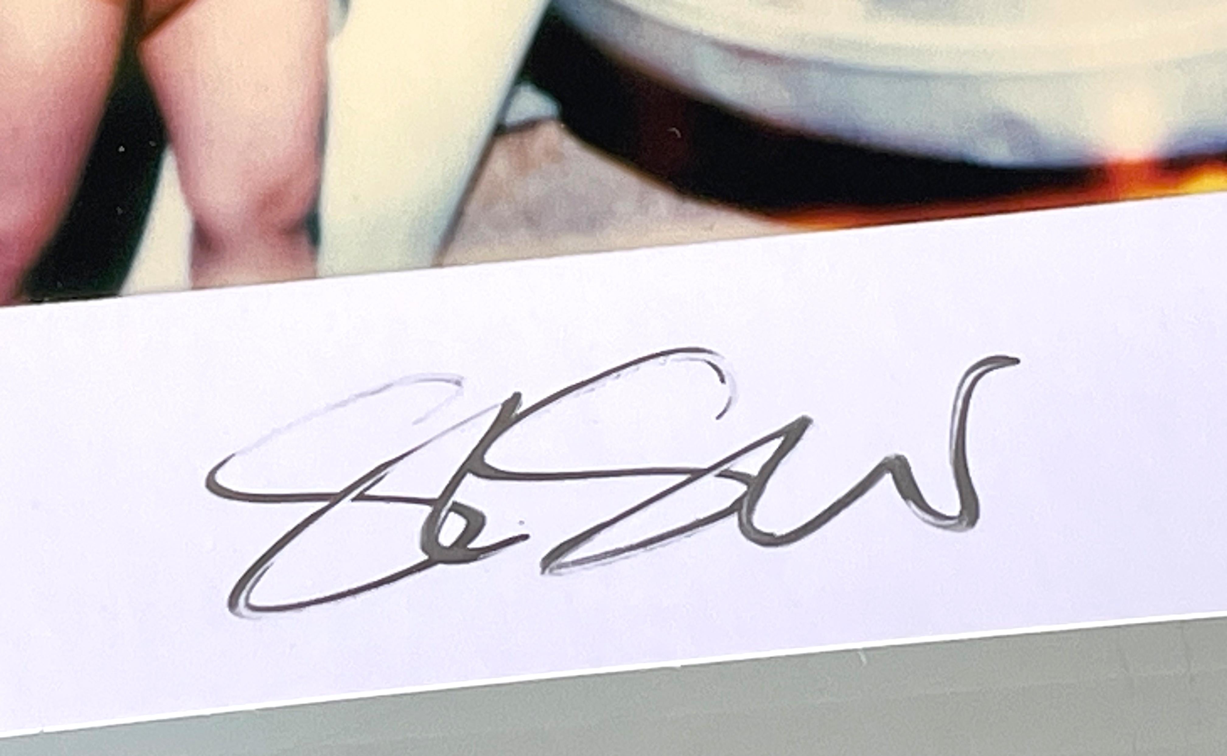 Stefanie Schneider Polaroid sized unlimited Mini 'Austen in front of..' - signed 3