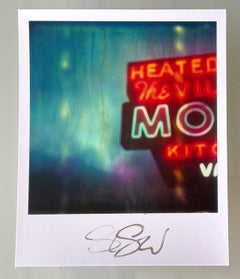 Stefanie Schneider Polaroid sized unlimited Mini 'Village Motel Blue' - signed
