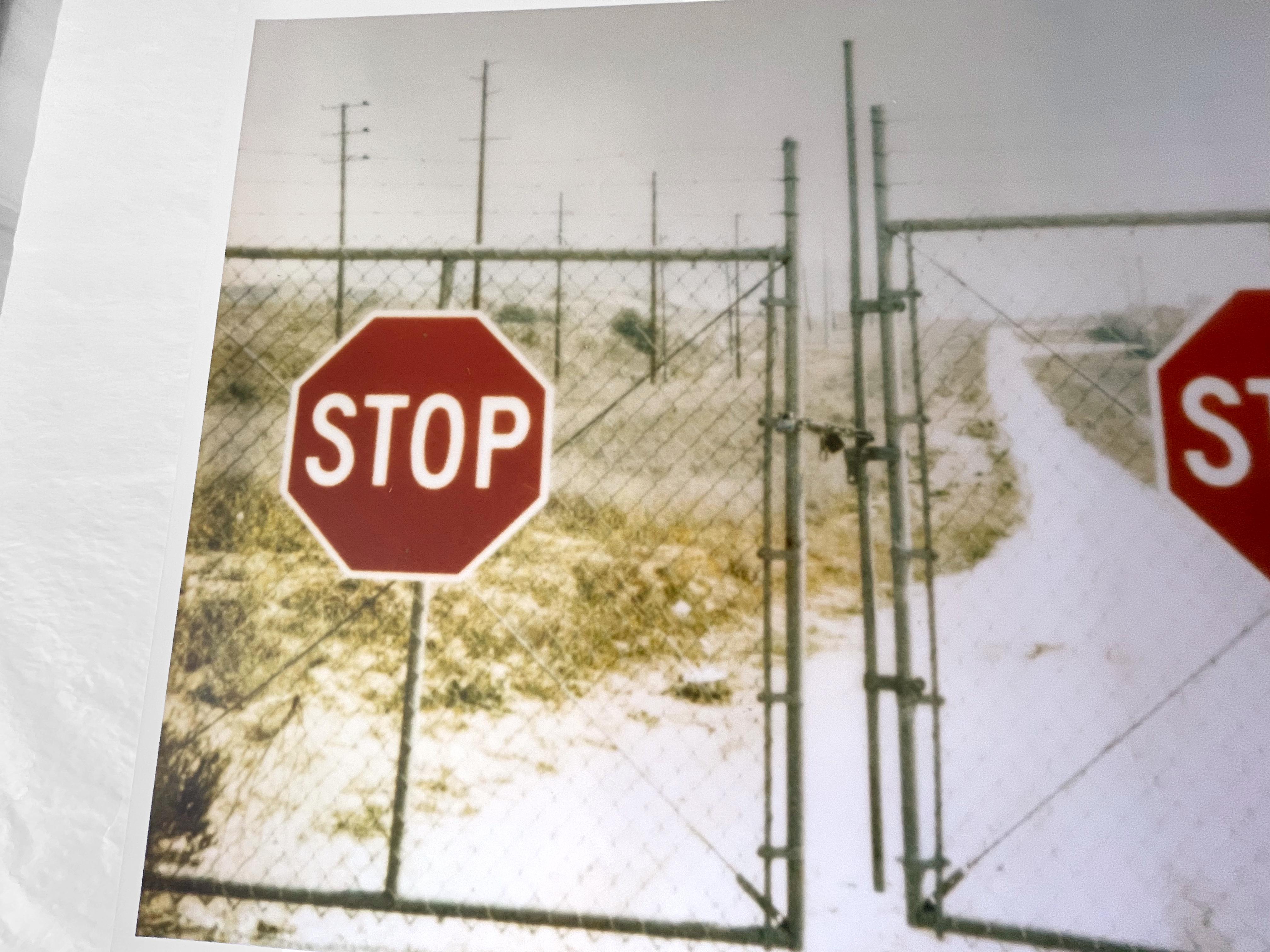 Stop (Drive to the Desert) - analog hand-print - Photograph by Stefanie Schneider