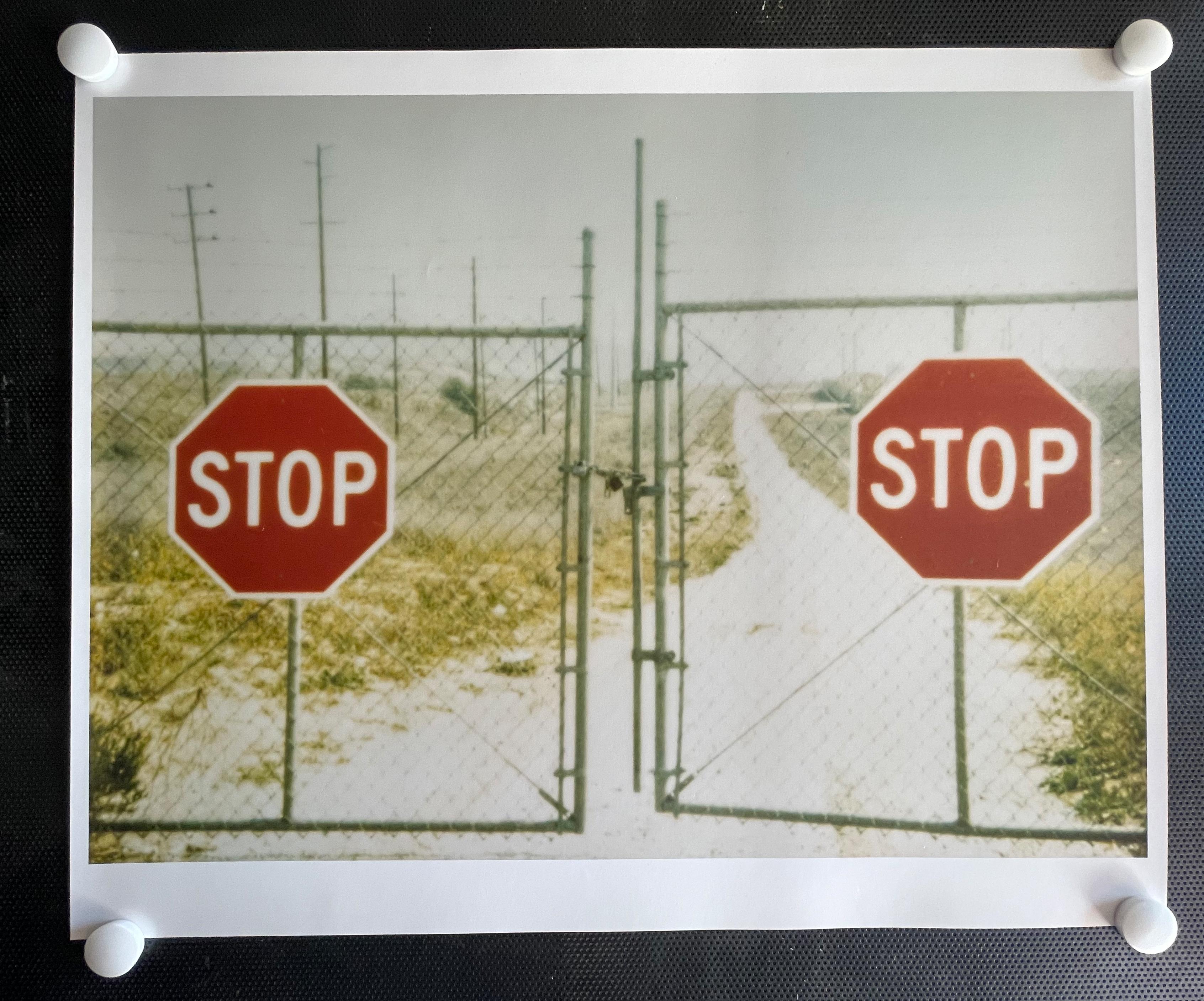Stop (Drive to the Desert) - analog hand-print For Sale 3