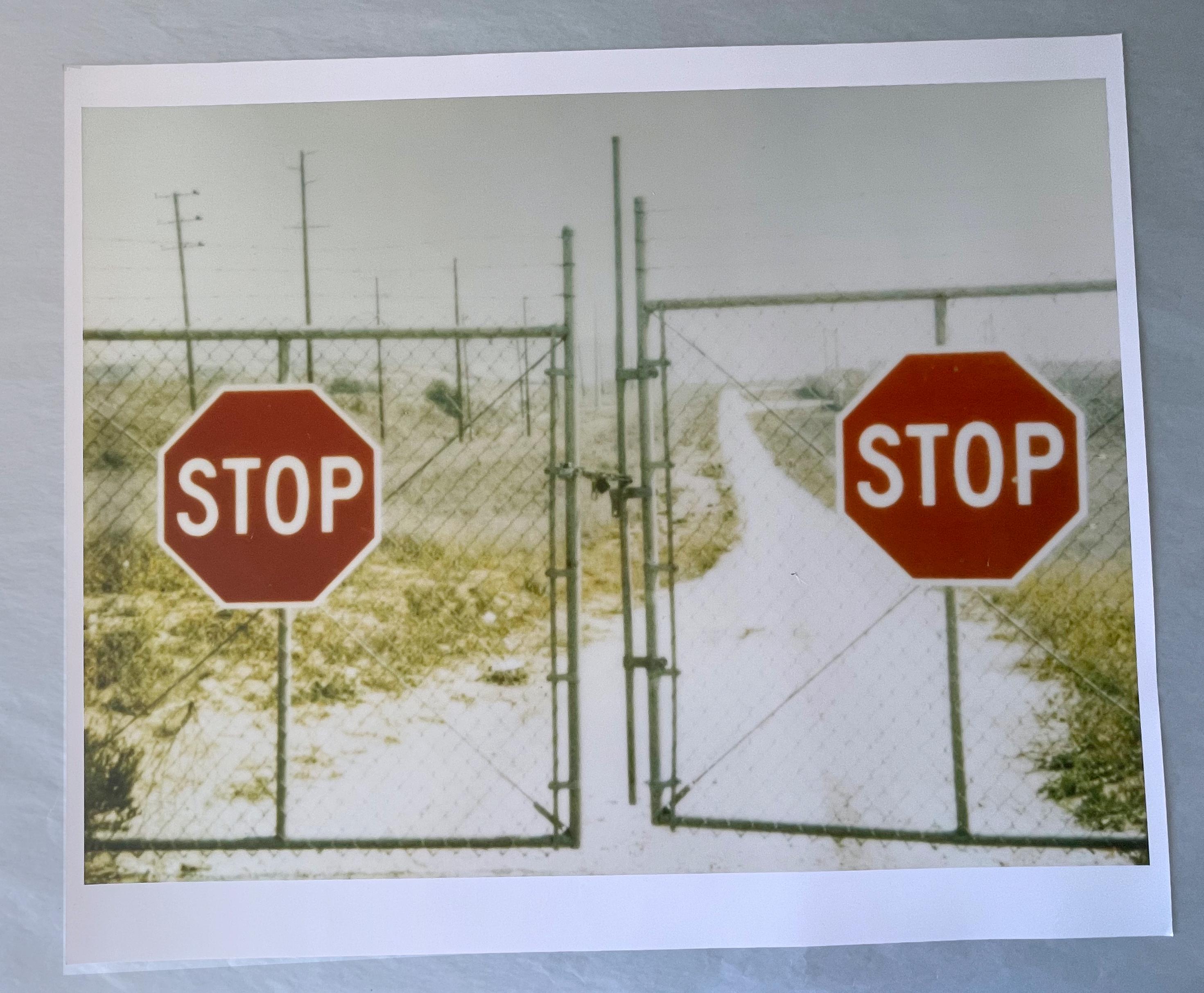 Stefanie Schneider Landscape Photograph - Stop (Drive to the Desert) - analog hand-print