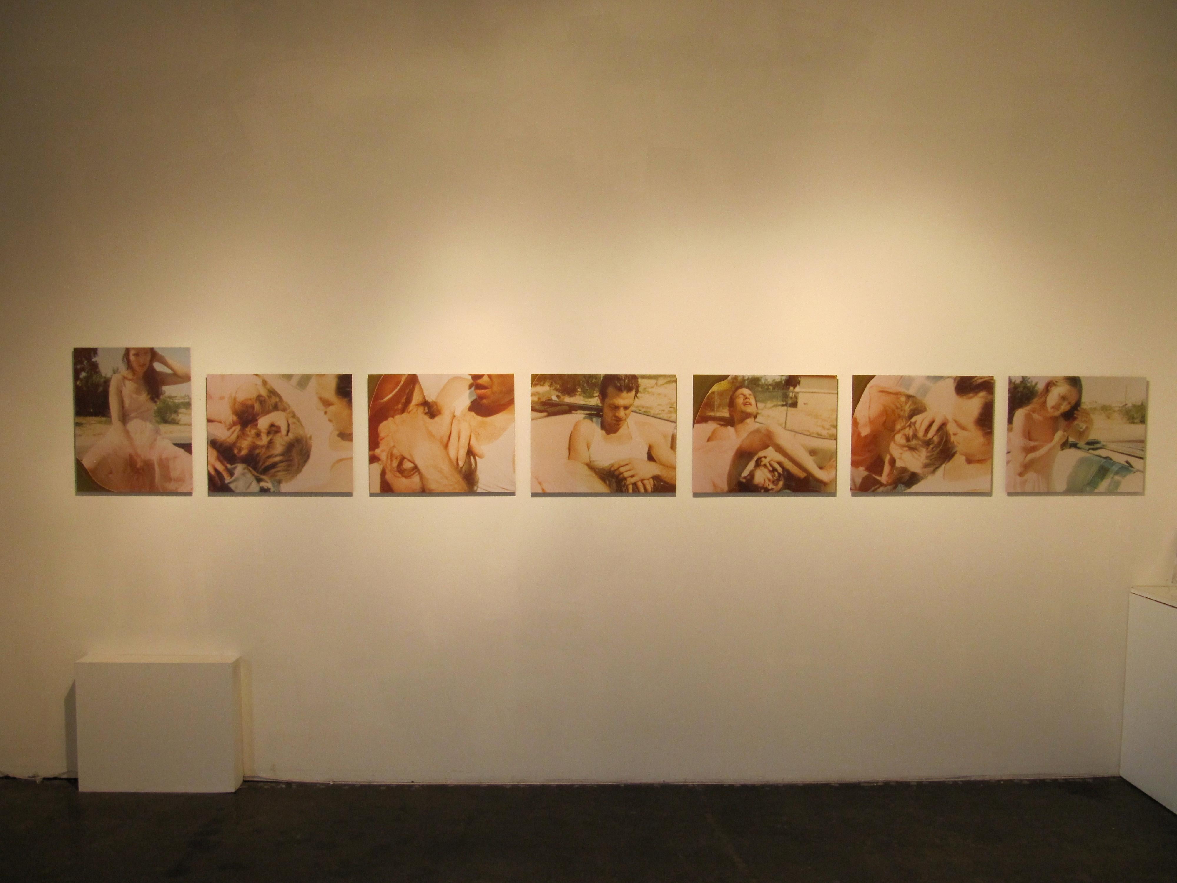 Sucking / Brushing - Sidewinder - 7 pieces based on 7 Polaroids, analog, mounted - Photograph by Stefanie Schneider