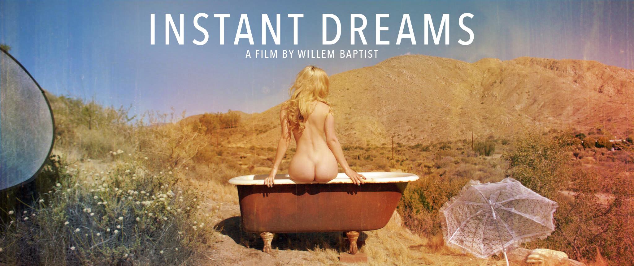Sundays (Heavenly Falls) - Contemporary, 21st Century, Polaroid, Nude - Gray Nude Photograph by Stefanie Schneider