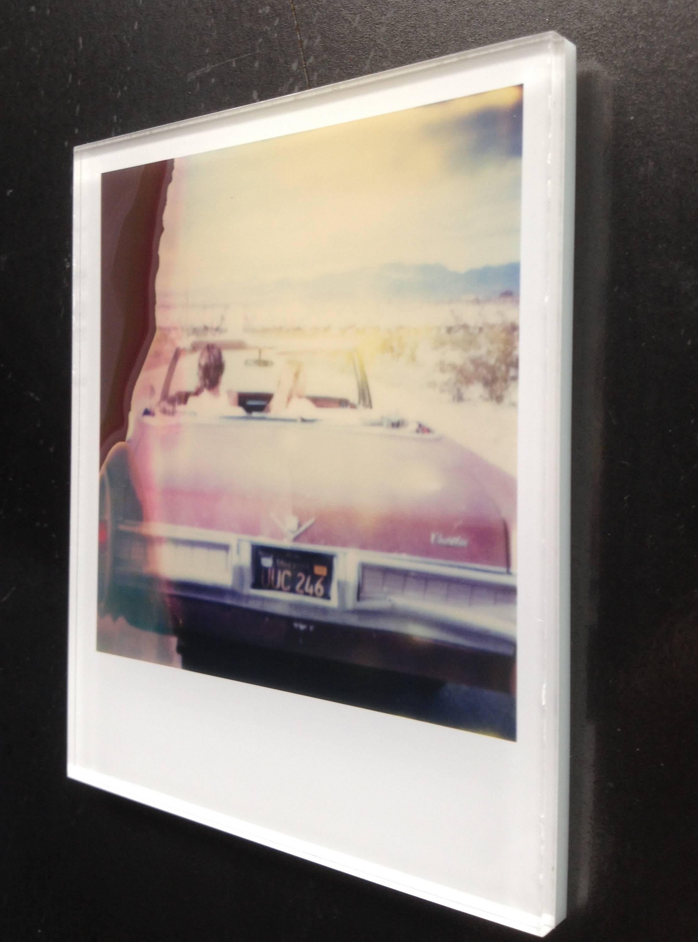 A Stefanie Schneider Mini, Original size Polaroid photograph sandwiched between plexiglass.
'The End' (Sidewinder), 2005
signed and signature brand on verso
Lambda digital Color Photographs based on a Polaroid

Polaroid sized open Editions