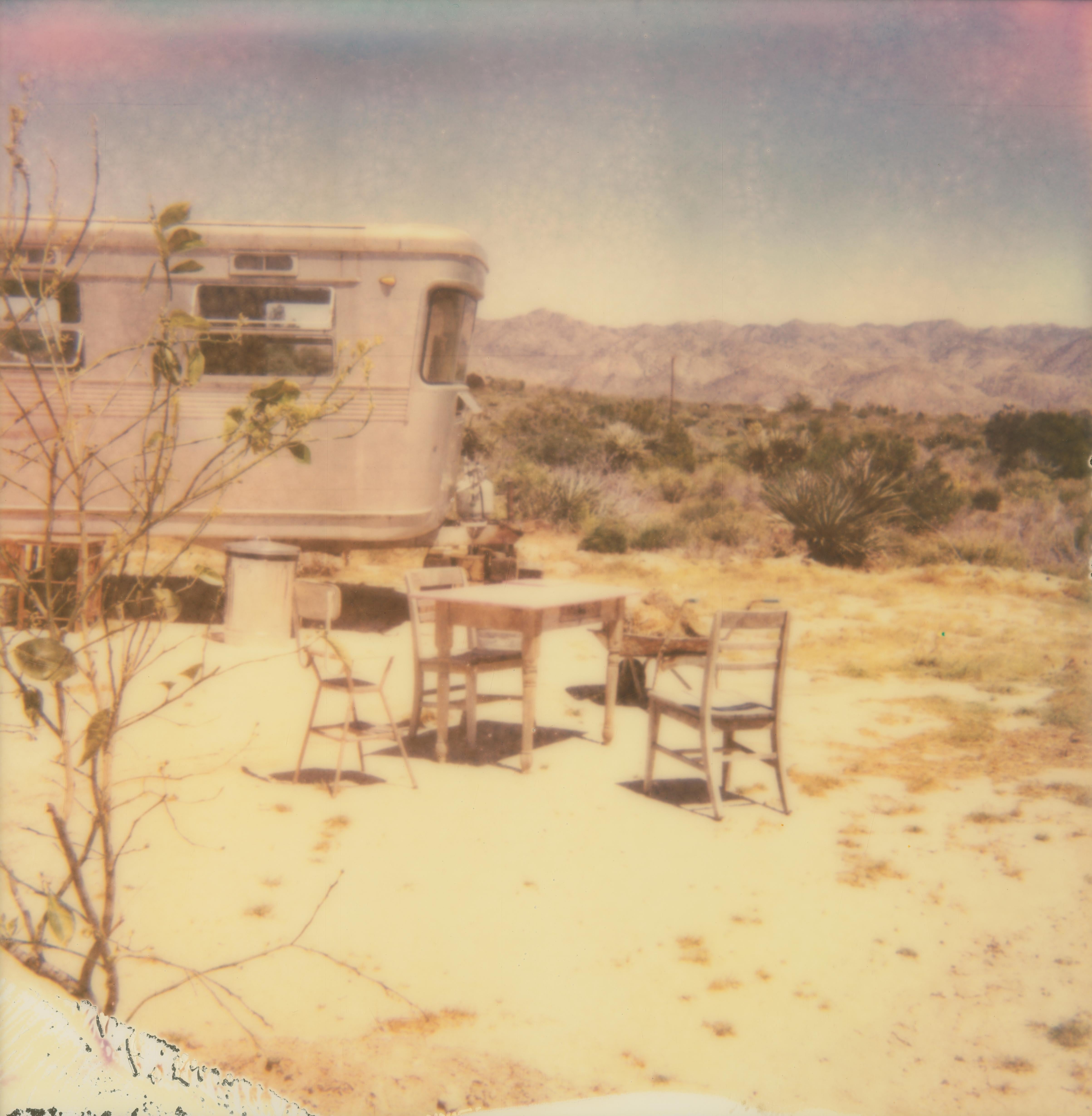 Stefanie Schneider Landscape Photograph - The Girl V (The Girl behind the White Picket Fence) - Polaroid, Spartan, Vintage