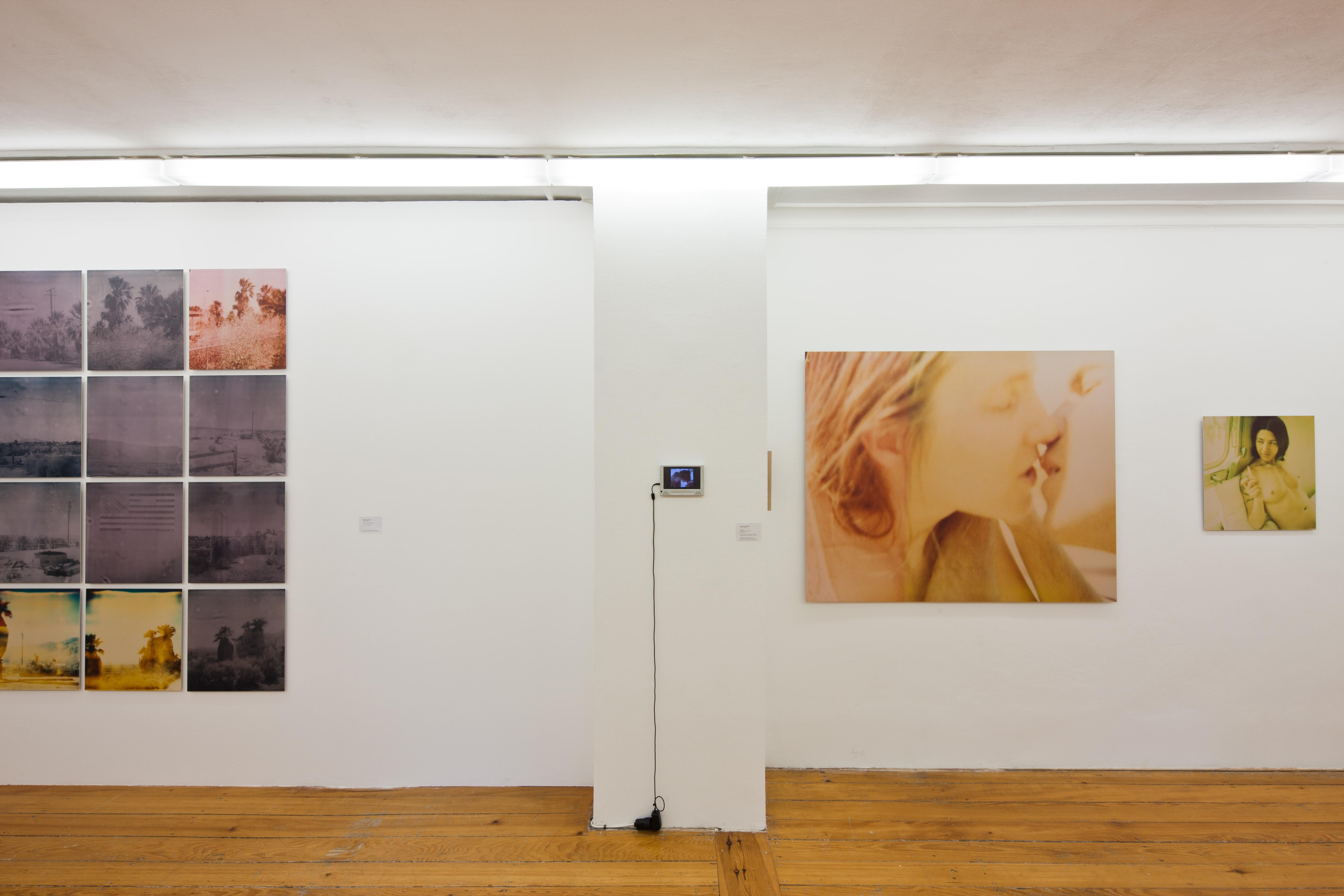 The Kiss (Sidewinder) - montiert, analog - Polaroid, Contemporary, Farbe, Foto – Photograph von Stefanie Schneider