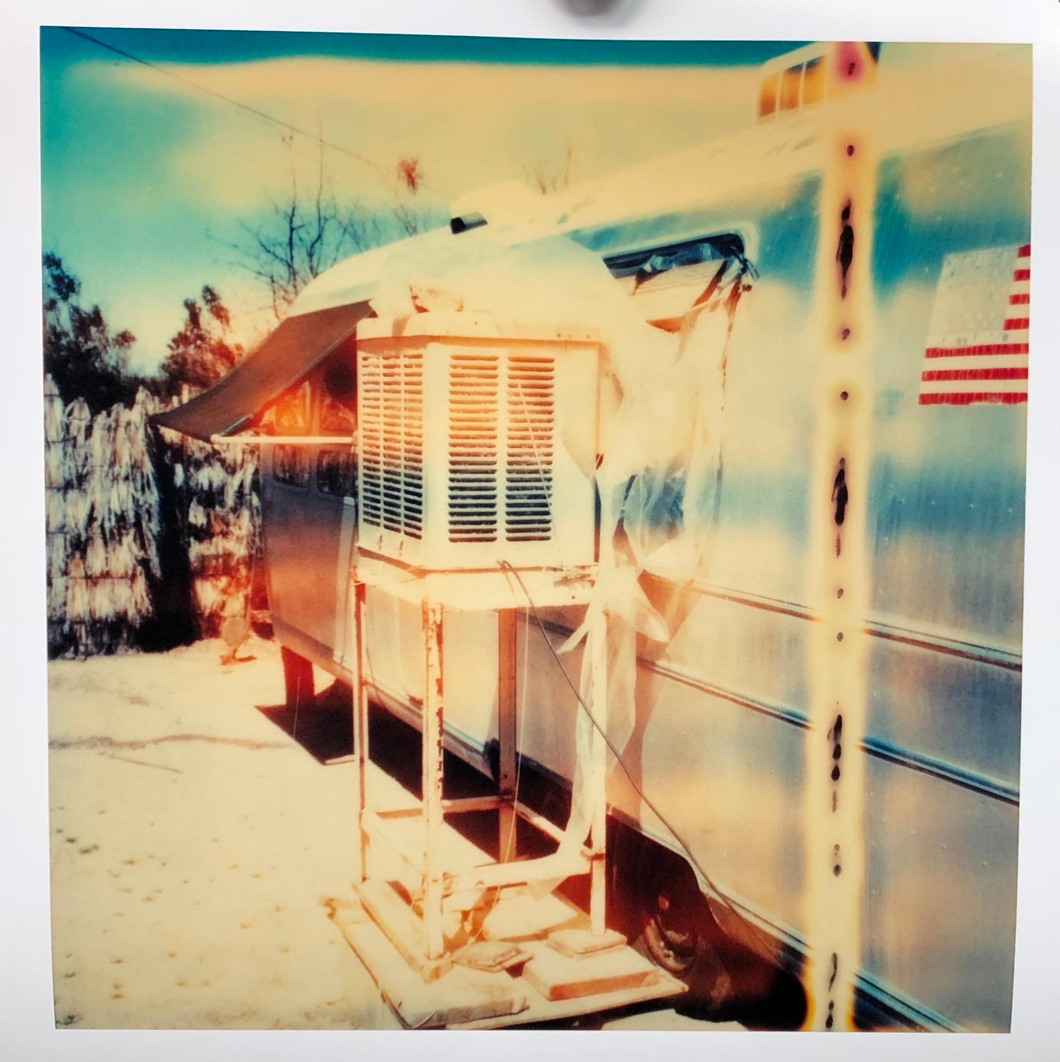 Stefanie Schneider Landscape Photograph - The Millennial Falcon (Sidewinder), analog, 38x36cm - Polaroid, 21st Century