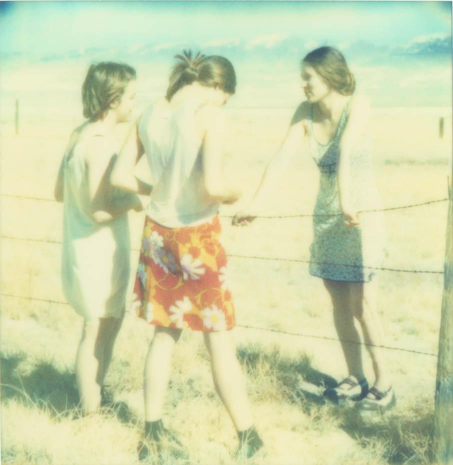 Stefanie Schneider Landscape Photograph - Three Girls II (Last Picture Show) - Polaroid, Contemporary, 21st Century, Color