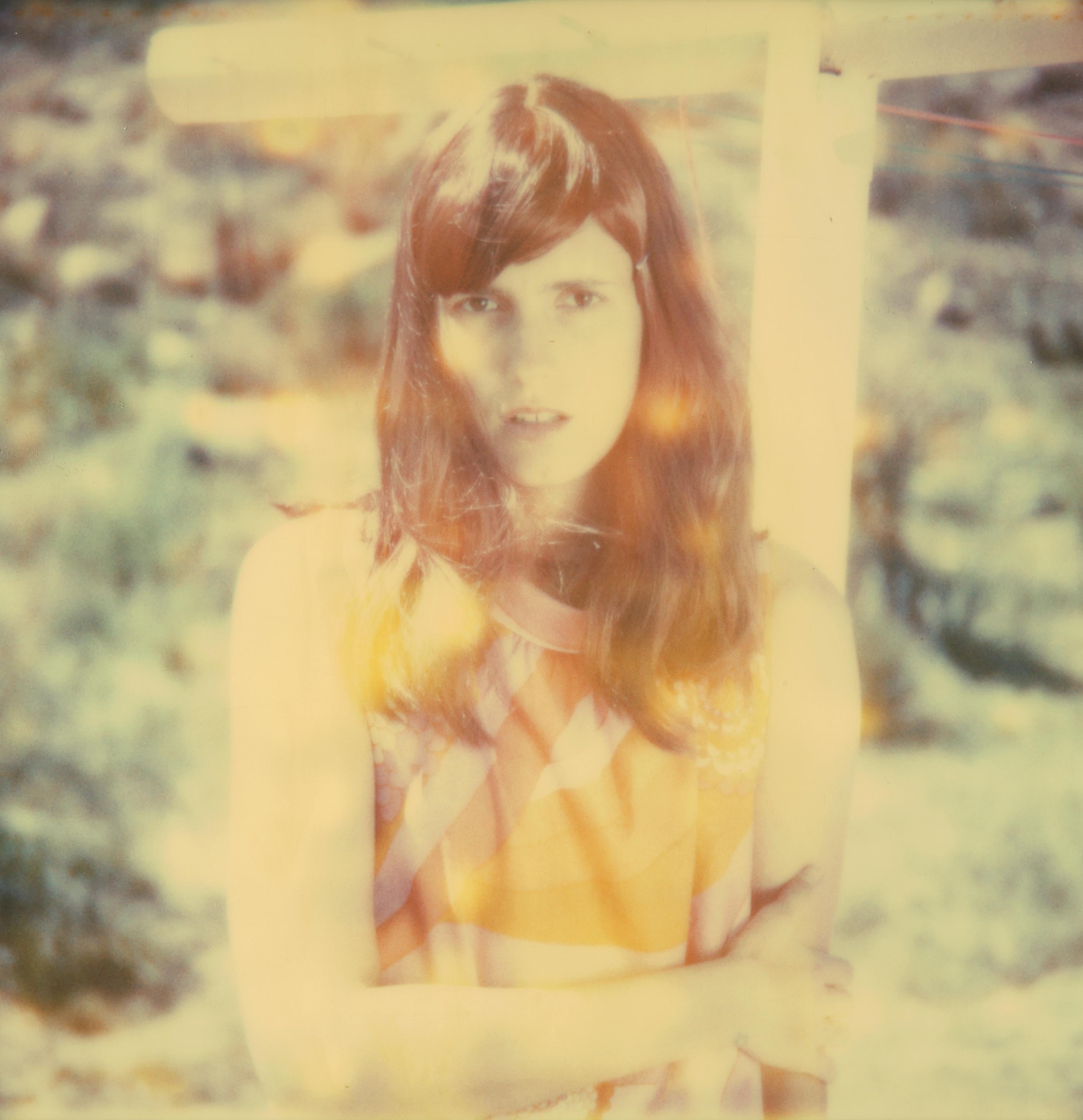 Stefanie Schneider Color Photograph - Traces of Time II (The Girl behind the White Picket Fence) - Polaroid, Portrait