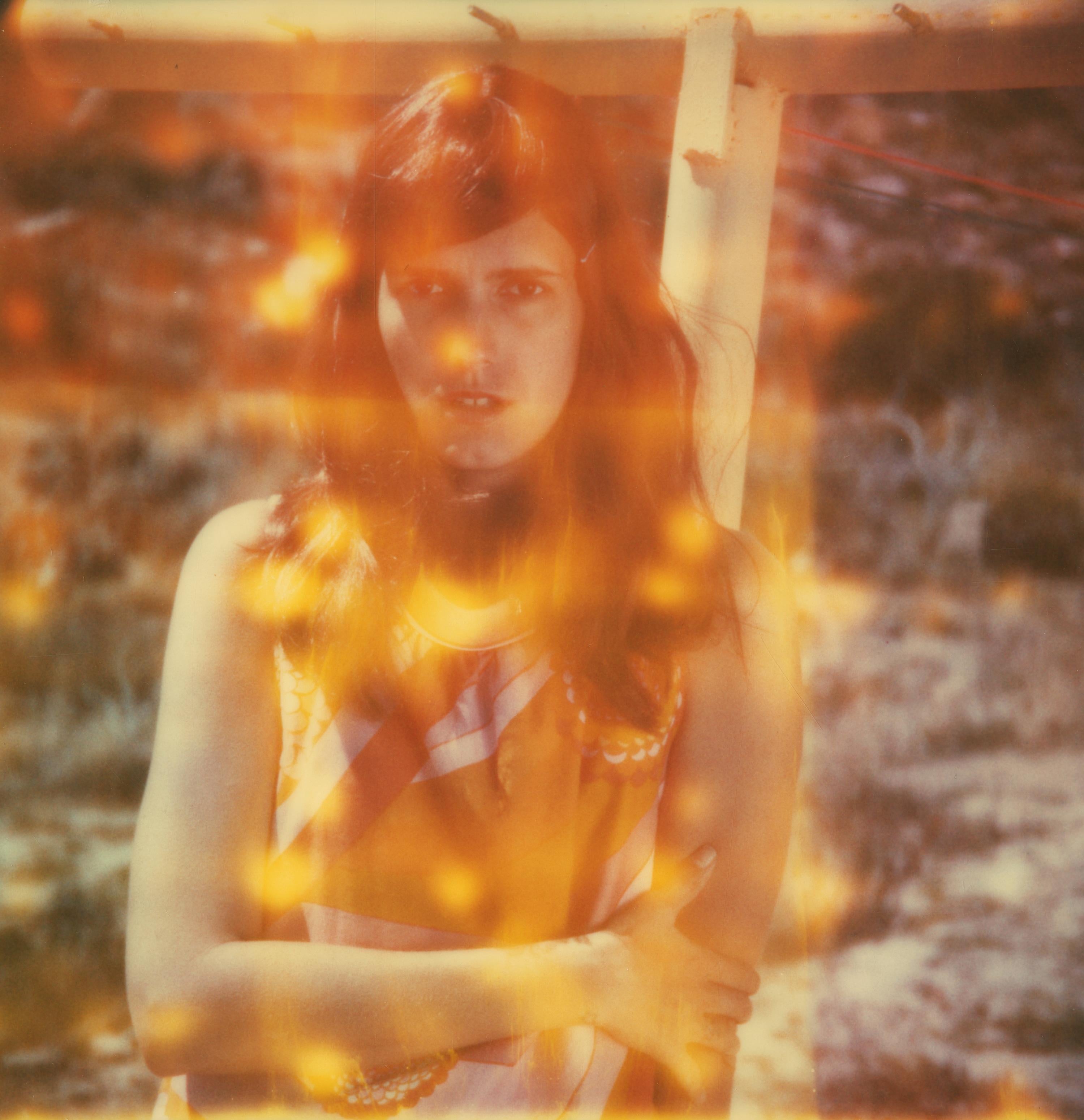 Traces of Time (The Girl behind the White Picket Fence) - Polaroid, Portrait