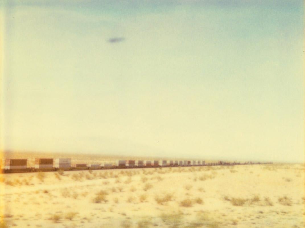 Stefanie Schneider Landscape Photograph - Train crosses Plain - Wastelands, analog