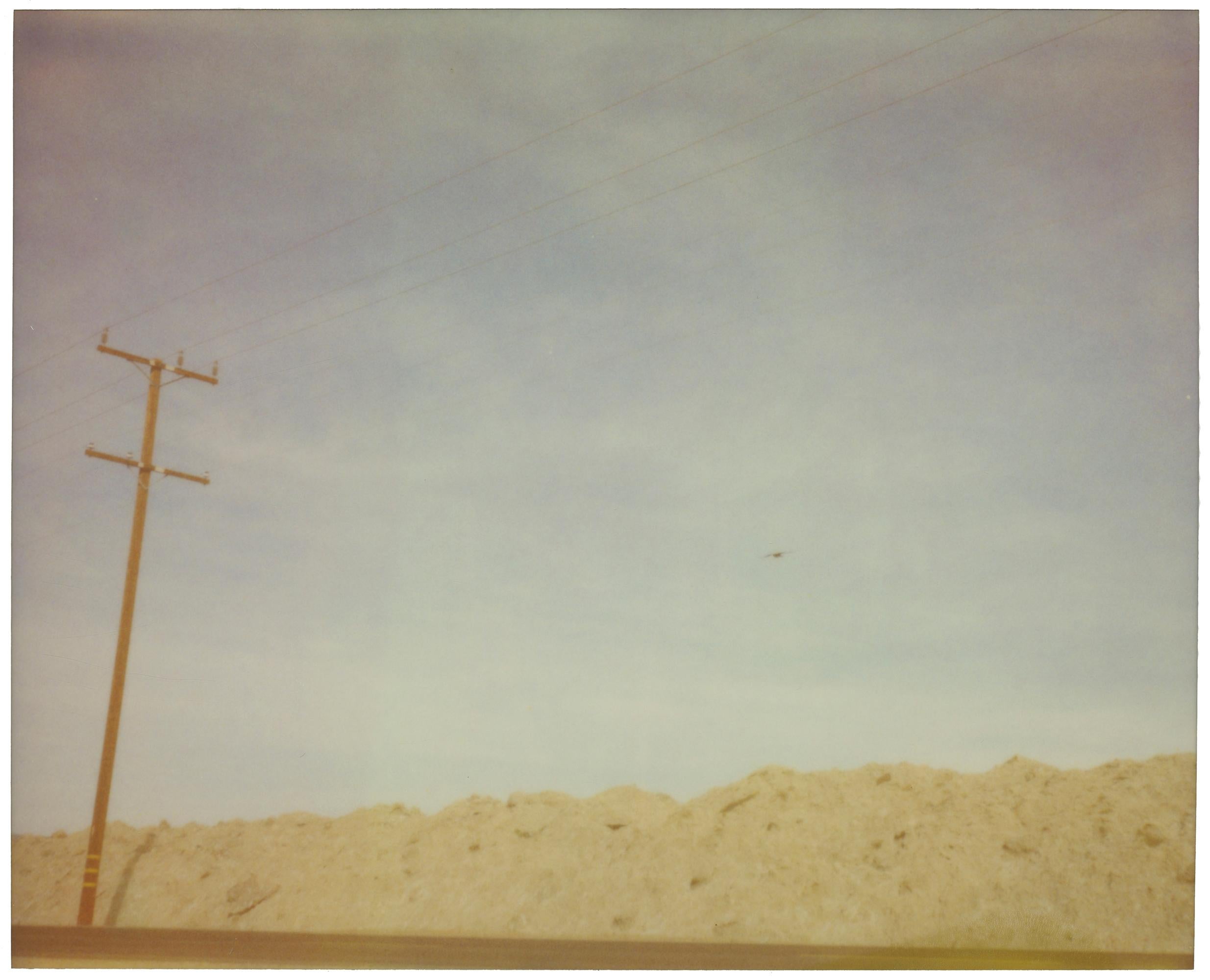 Stefanie Schneider Color Photograph - Train tracks (California Badlands) - Contemporary, Polaroid, Landscape