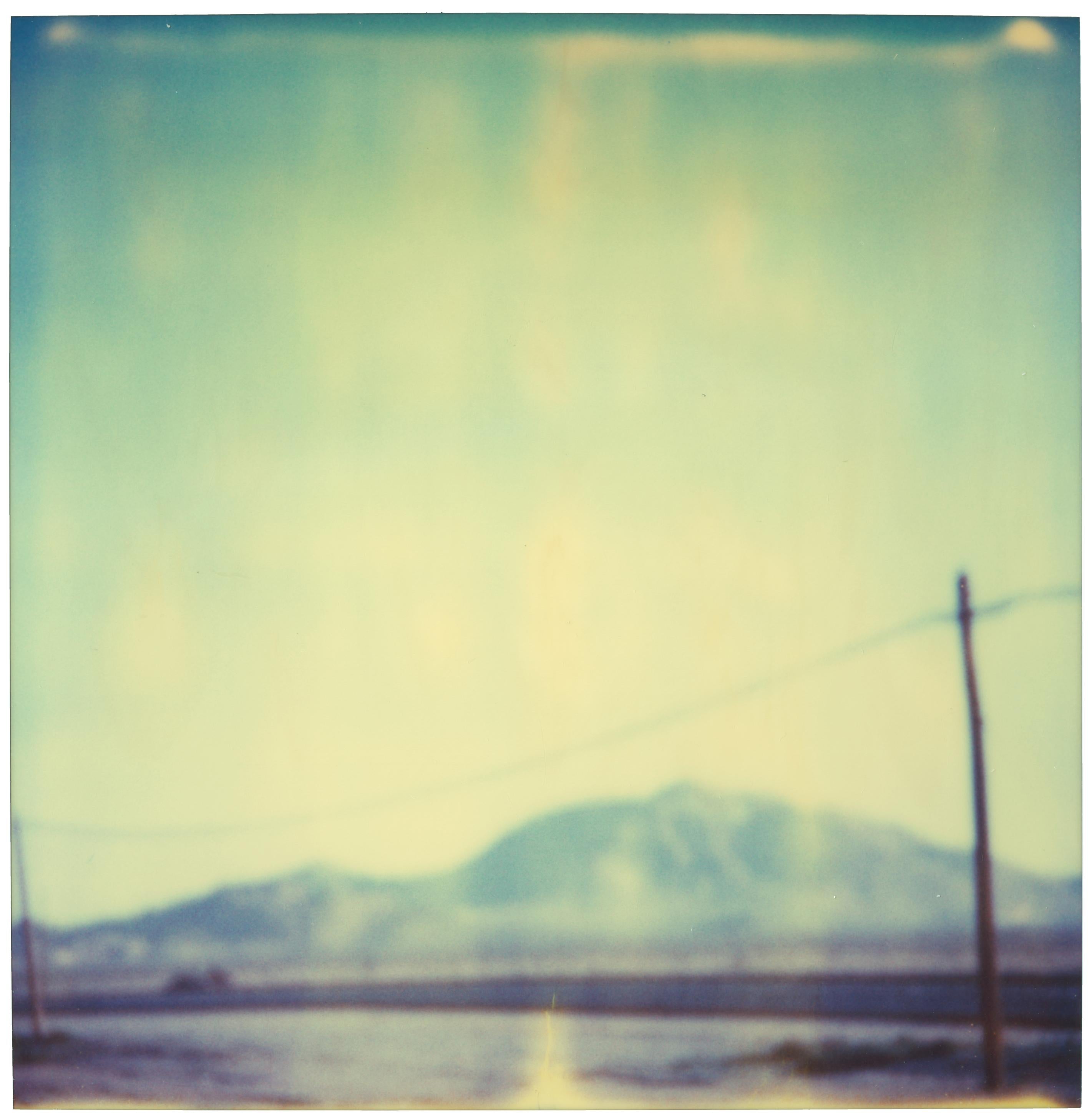 Stefanie Schneider Landscape Photograph - Traintracks - analog C-Print, based on a Polaroid