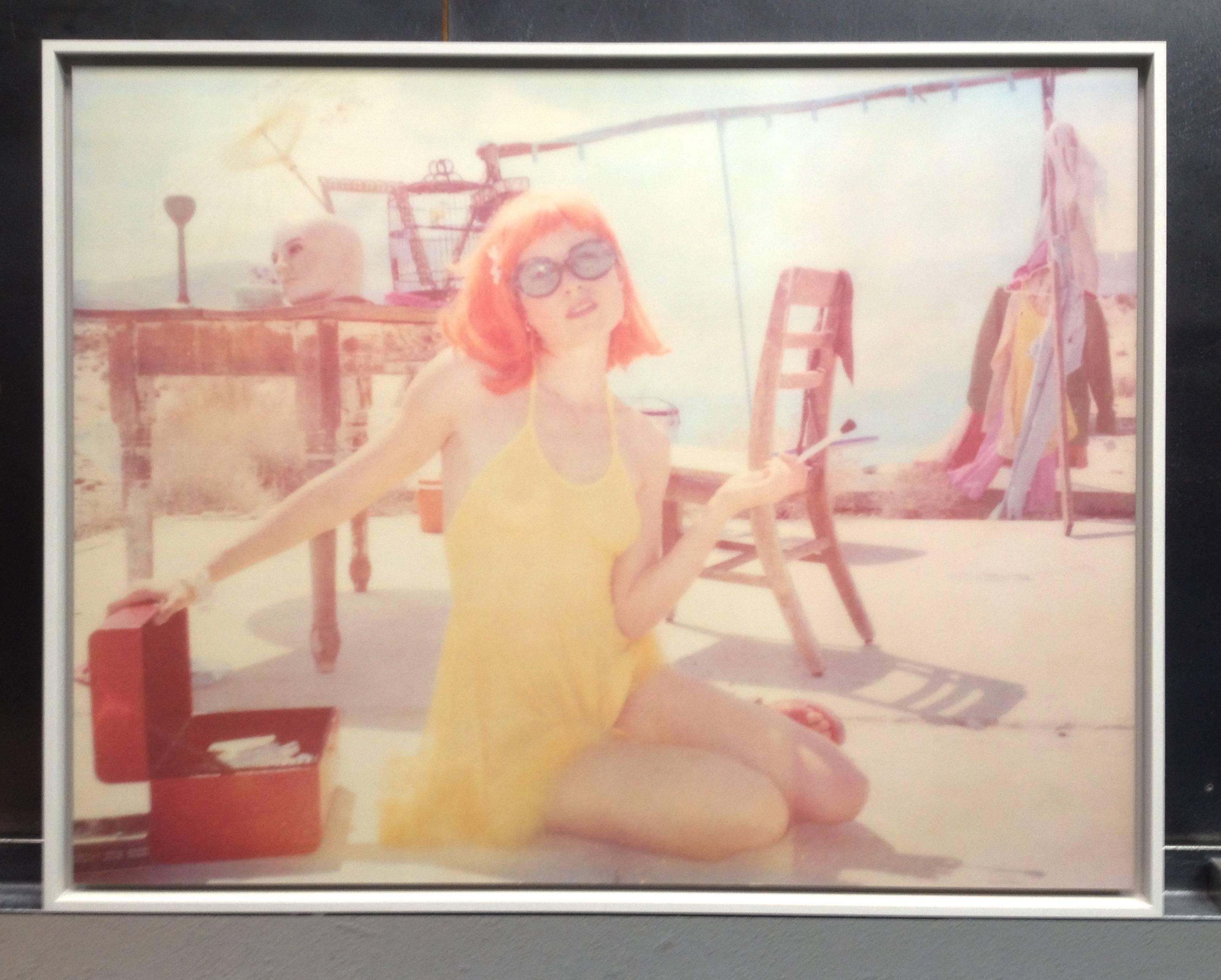 Stefanie Schneider Color Photograph - Treasure II (29 Palms, CA) - Polaroid, framed, analog