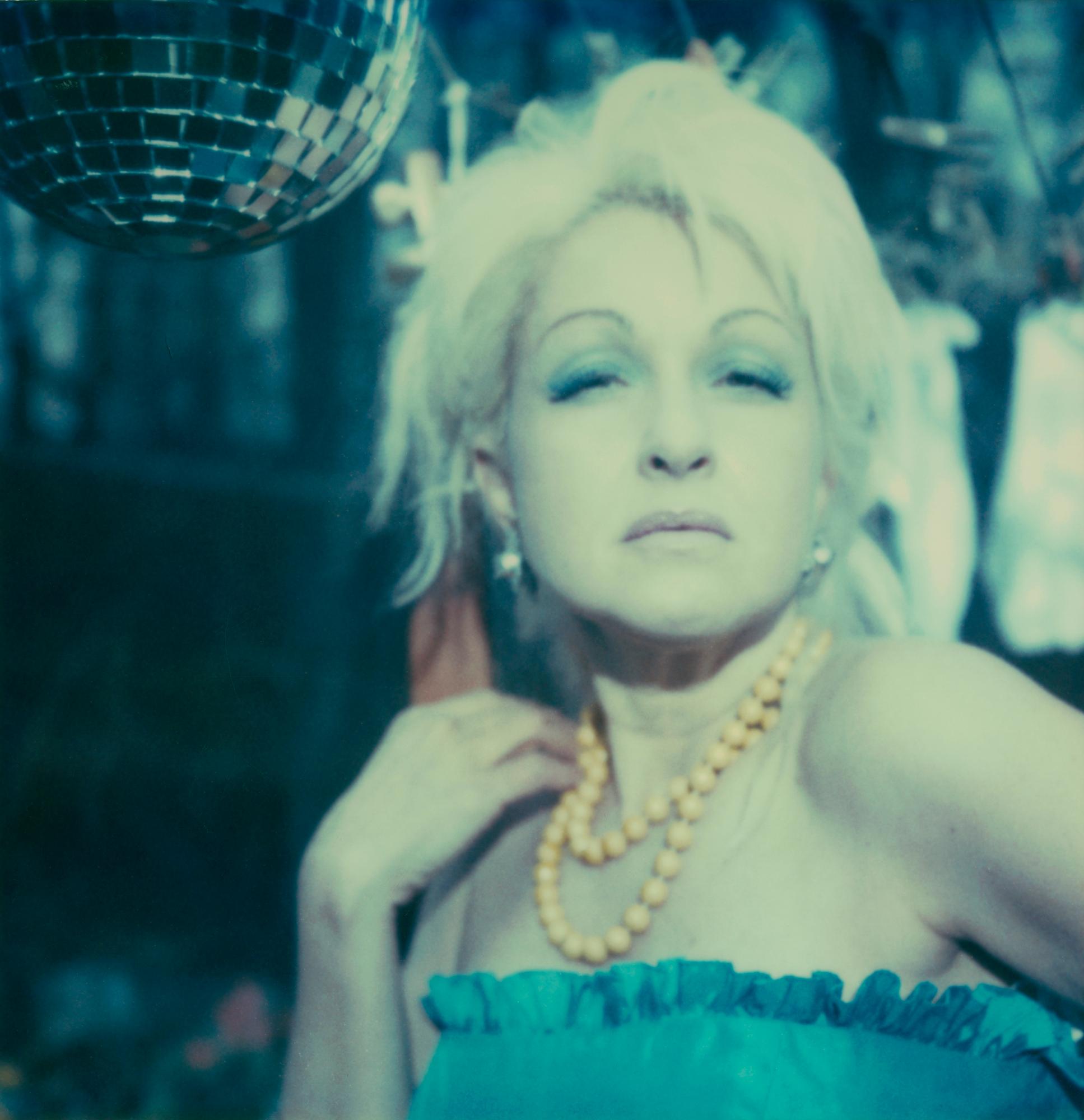 Stefanie Schneider Portrait Photograph - Untitled 10 (Cyndi Lauper) - record cover shoot