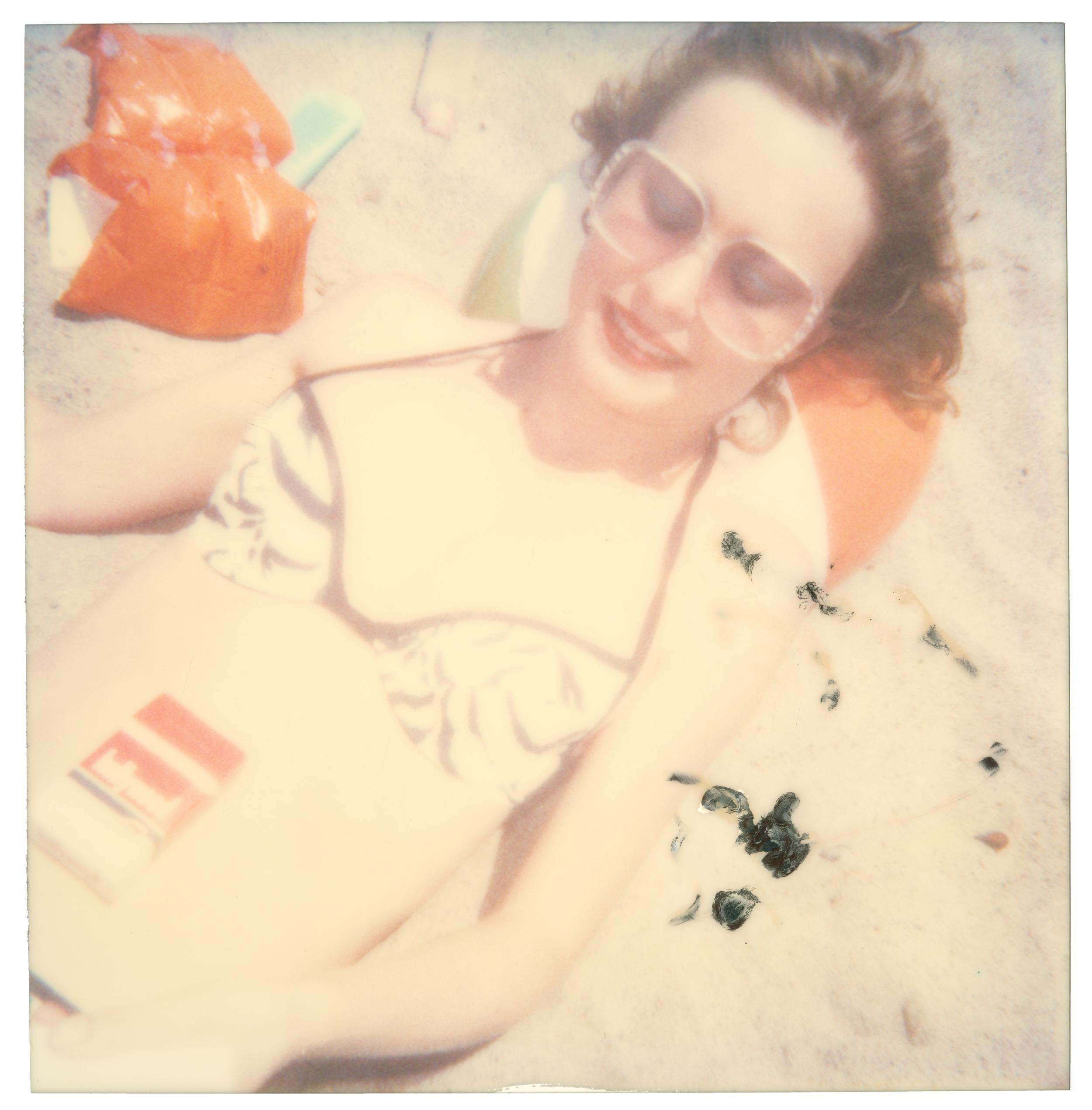 Stefanie Schneider Color Photograph - Untitled (Beachshoot) - based on a Polaroid - featuring Radha Mitchell