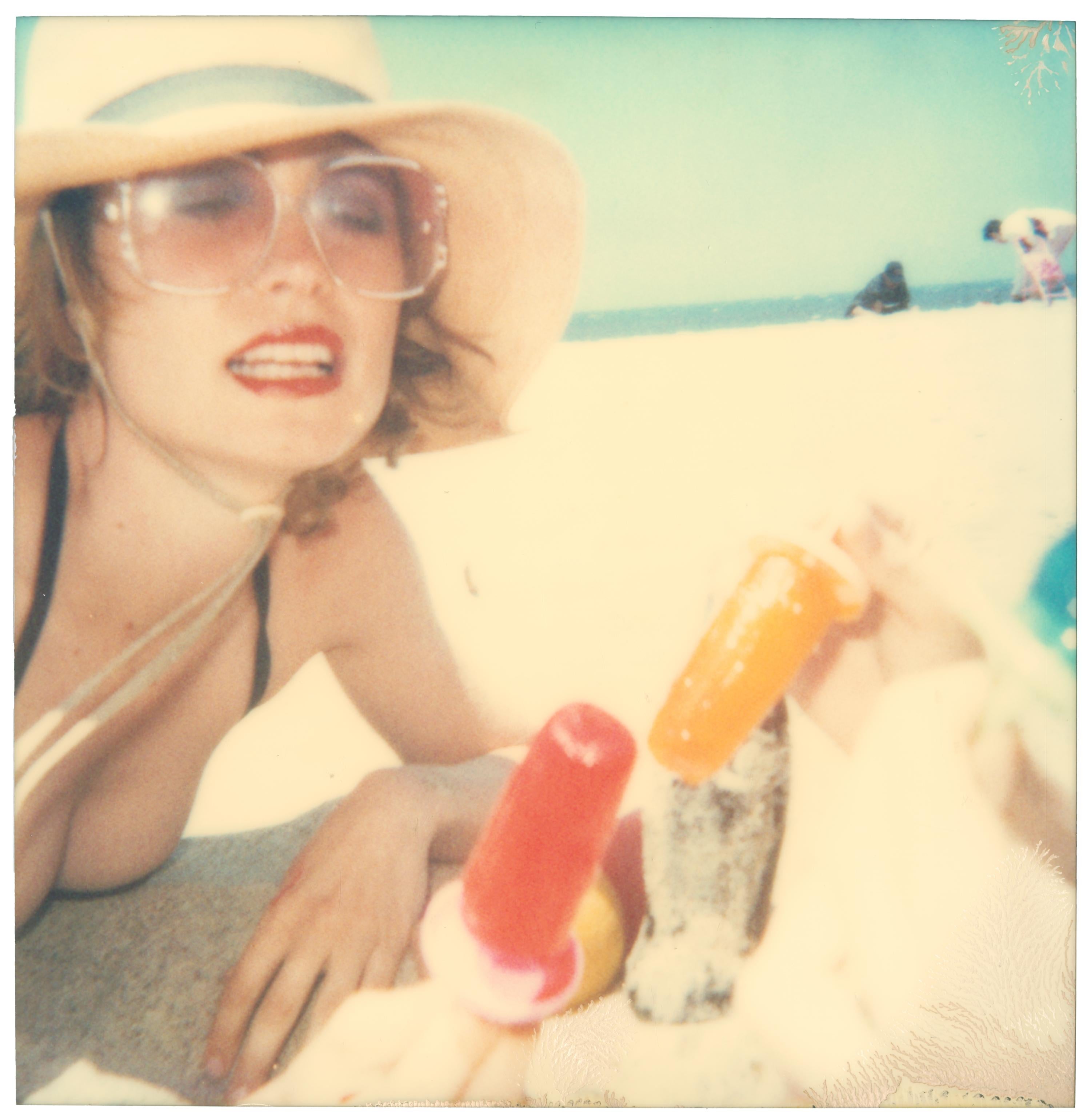 Stefanie Schneider Portrait Photograph - Untitled (Beachshoot) - Polaroid - featuring Radha Mitchell